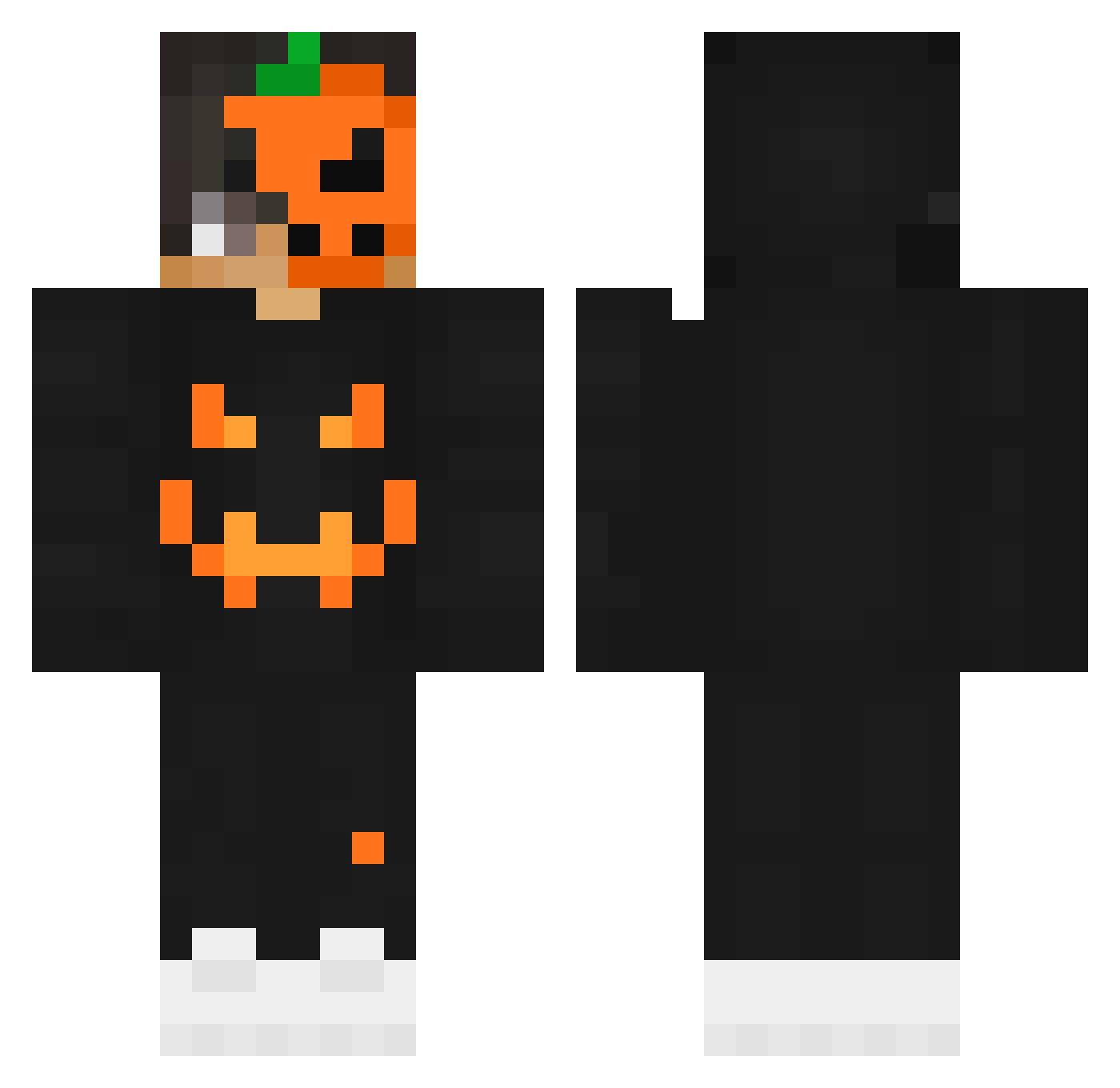 MonsterOyuncu Minecraft skin, front and back view