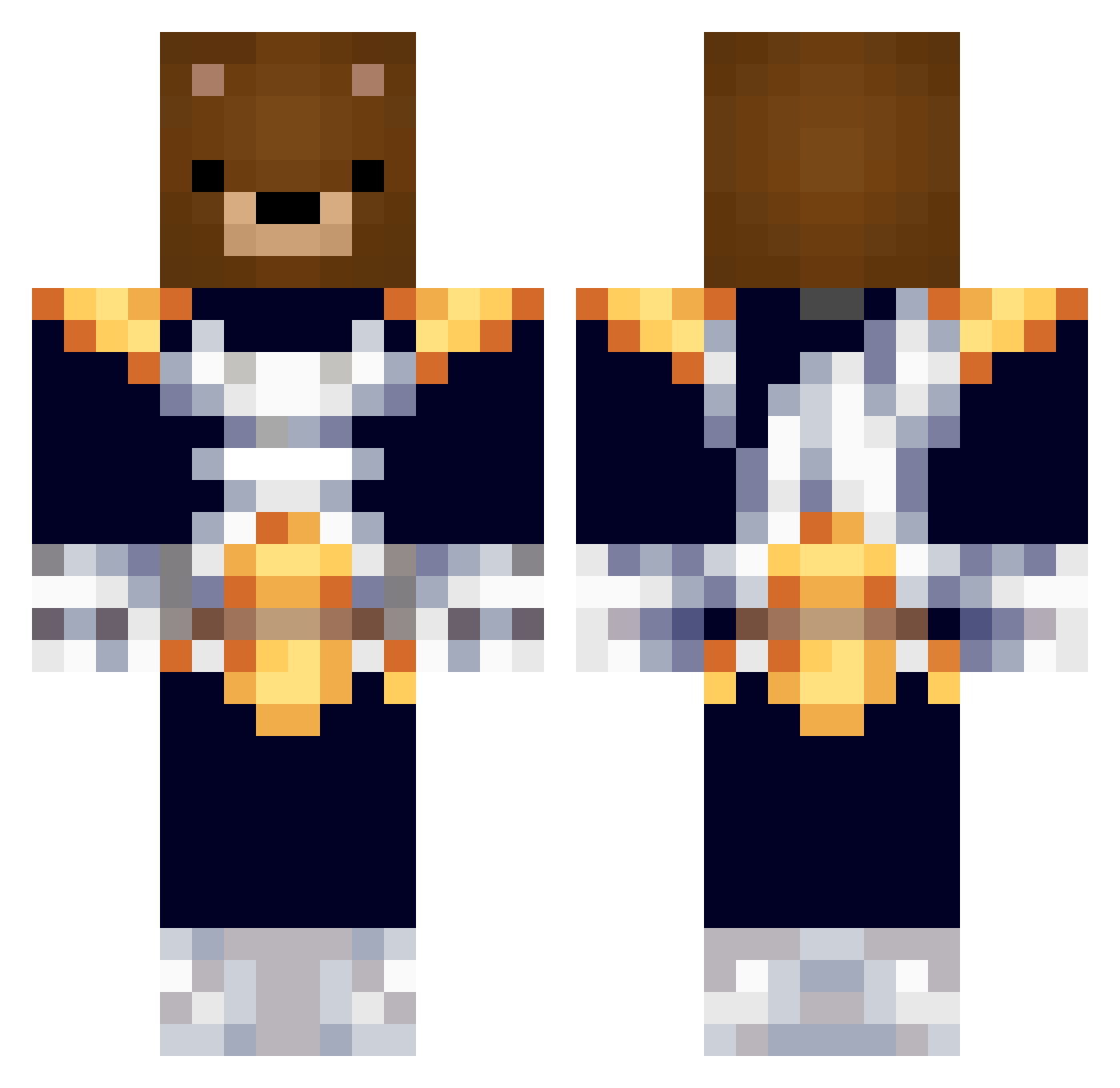 Andioni_ Minecraft skin, front and back view