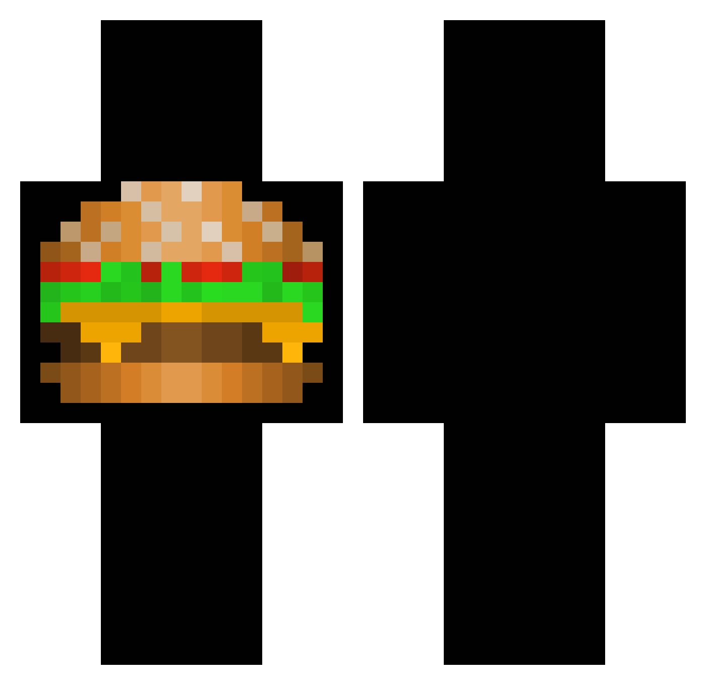 Kantalf Minecraft skin, front and back view