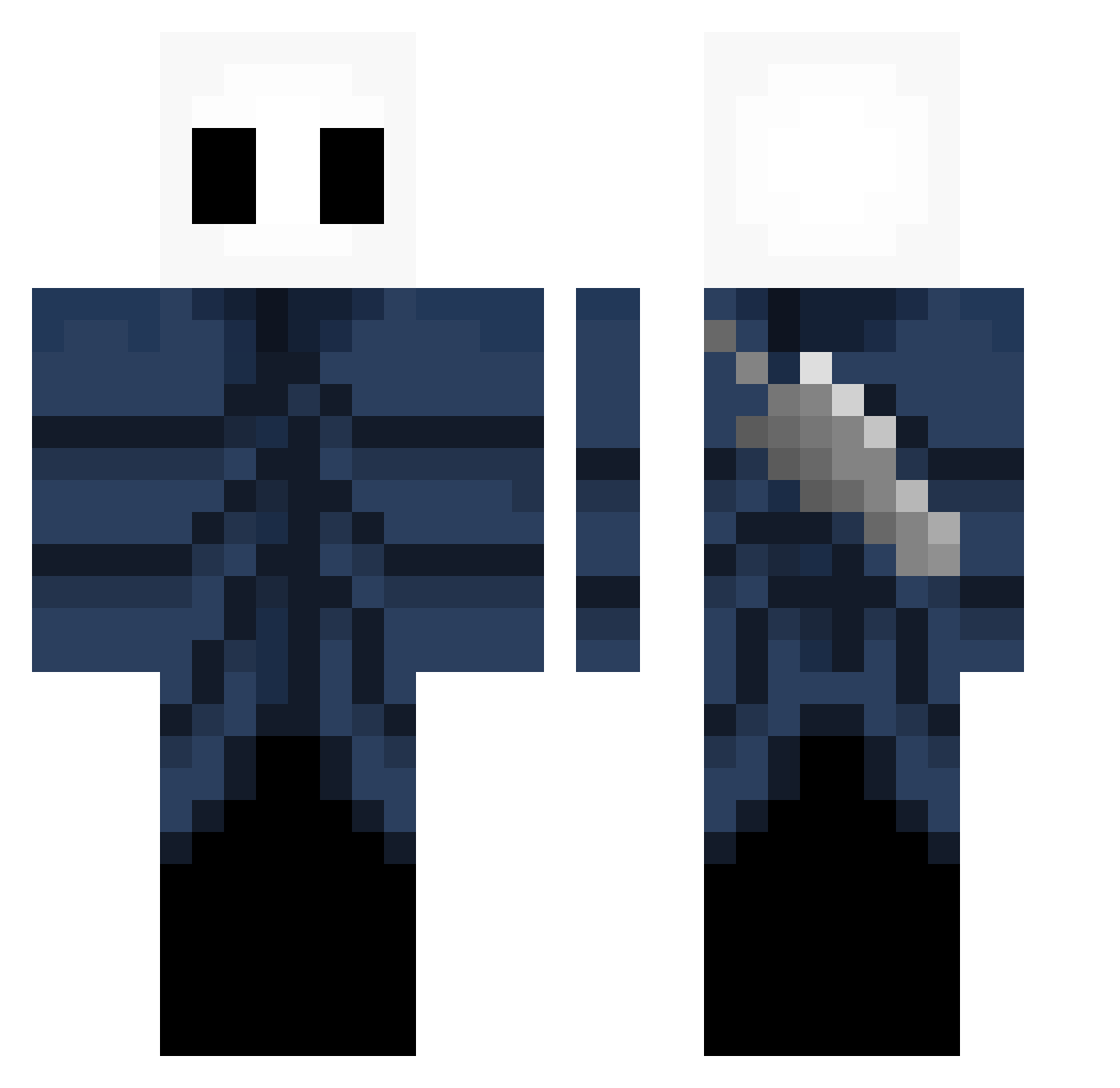 meatbeaver69 Minecraft skin, front and back view