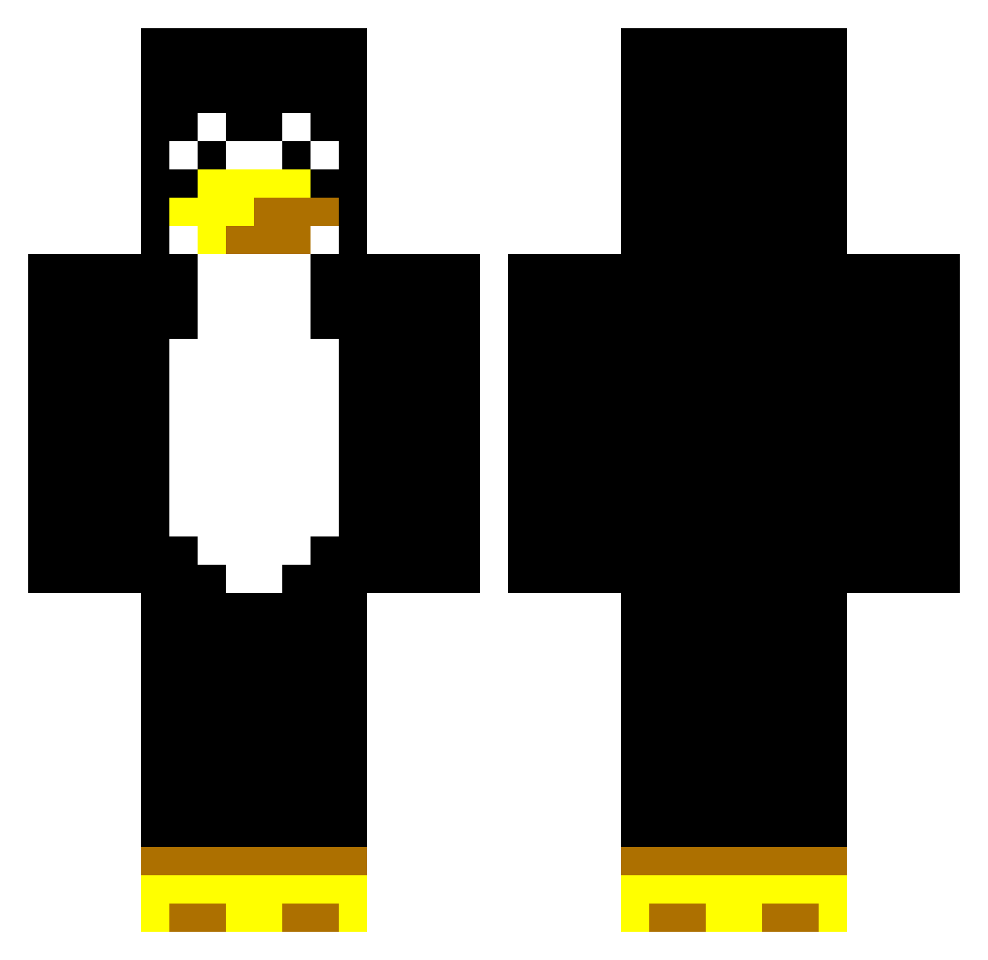 _OTK Minecraft skin, front and back view