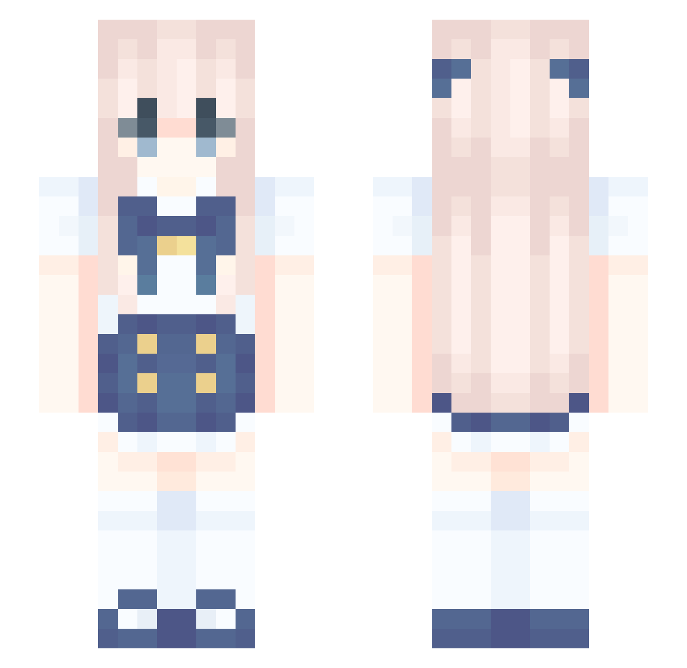 RinnRii_ Minecraft skin, front and back view