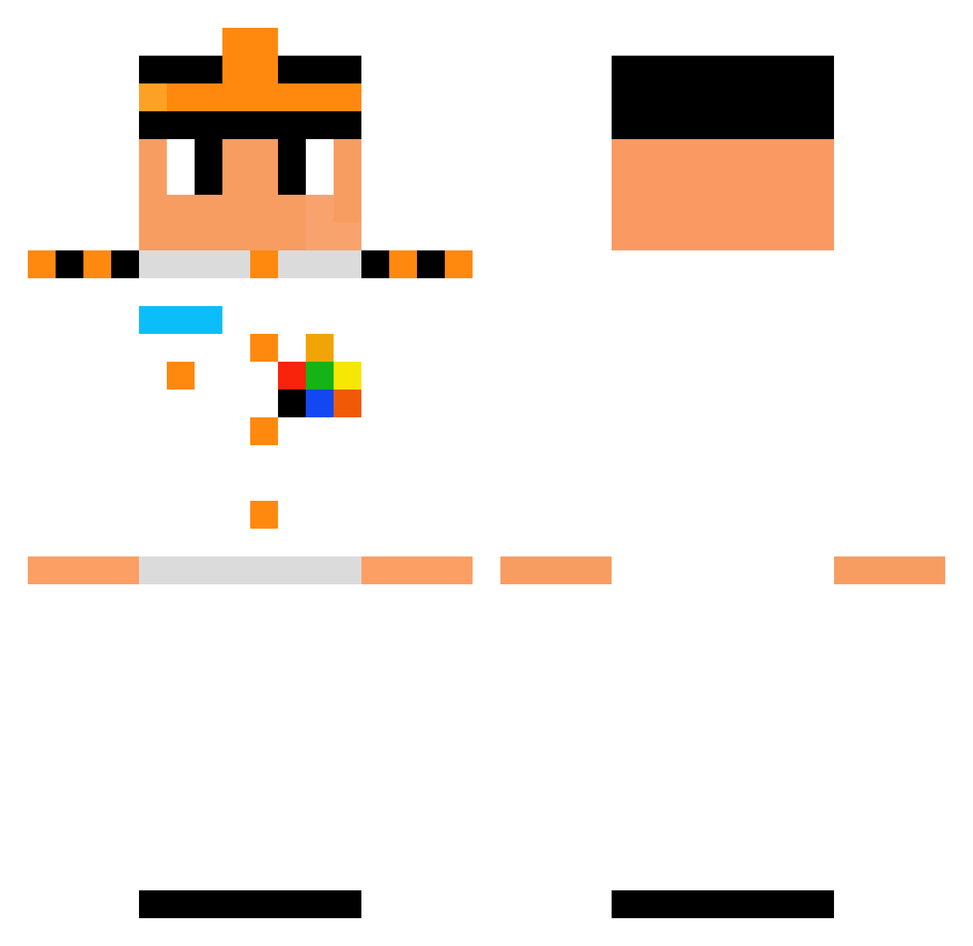 AmandaSPanda0011 Minecraft skin, front and back view