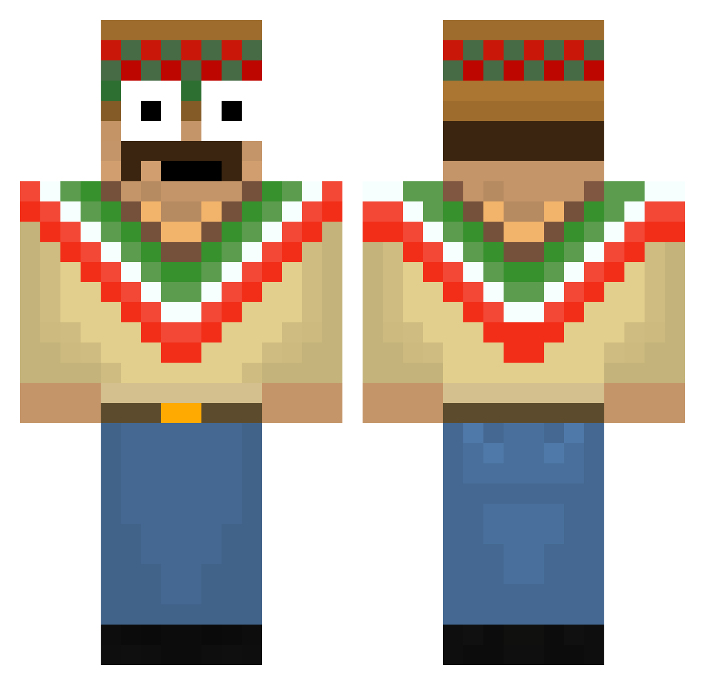 TOXICNOOB86 Minecraft skin, front and back view