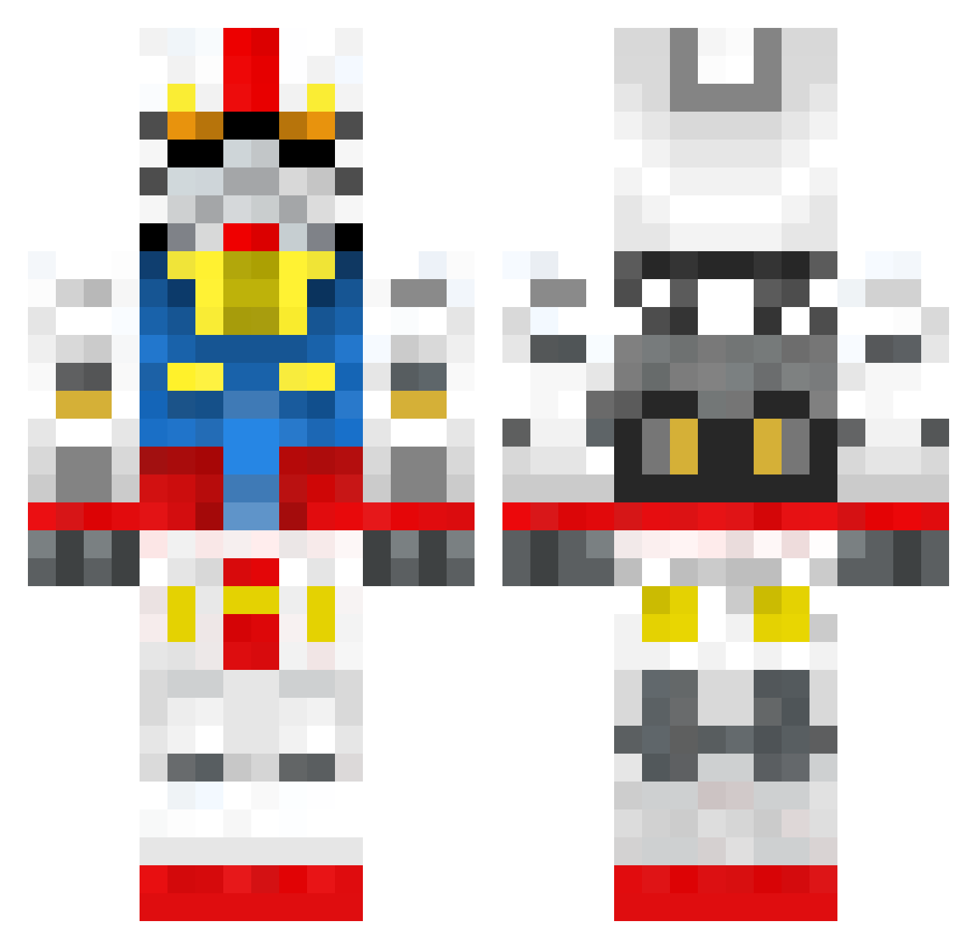 Kurisw Minecraft skin, front and back view
