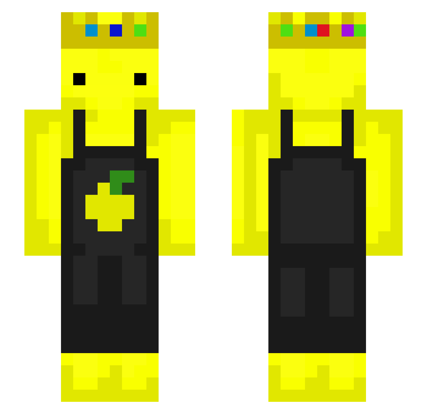 The_True_Lemons Minecraft skin, front and back view