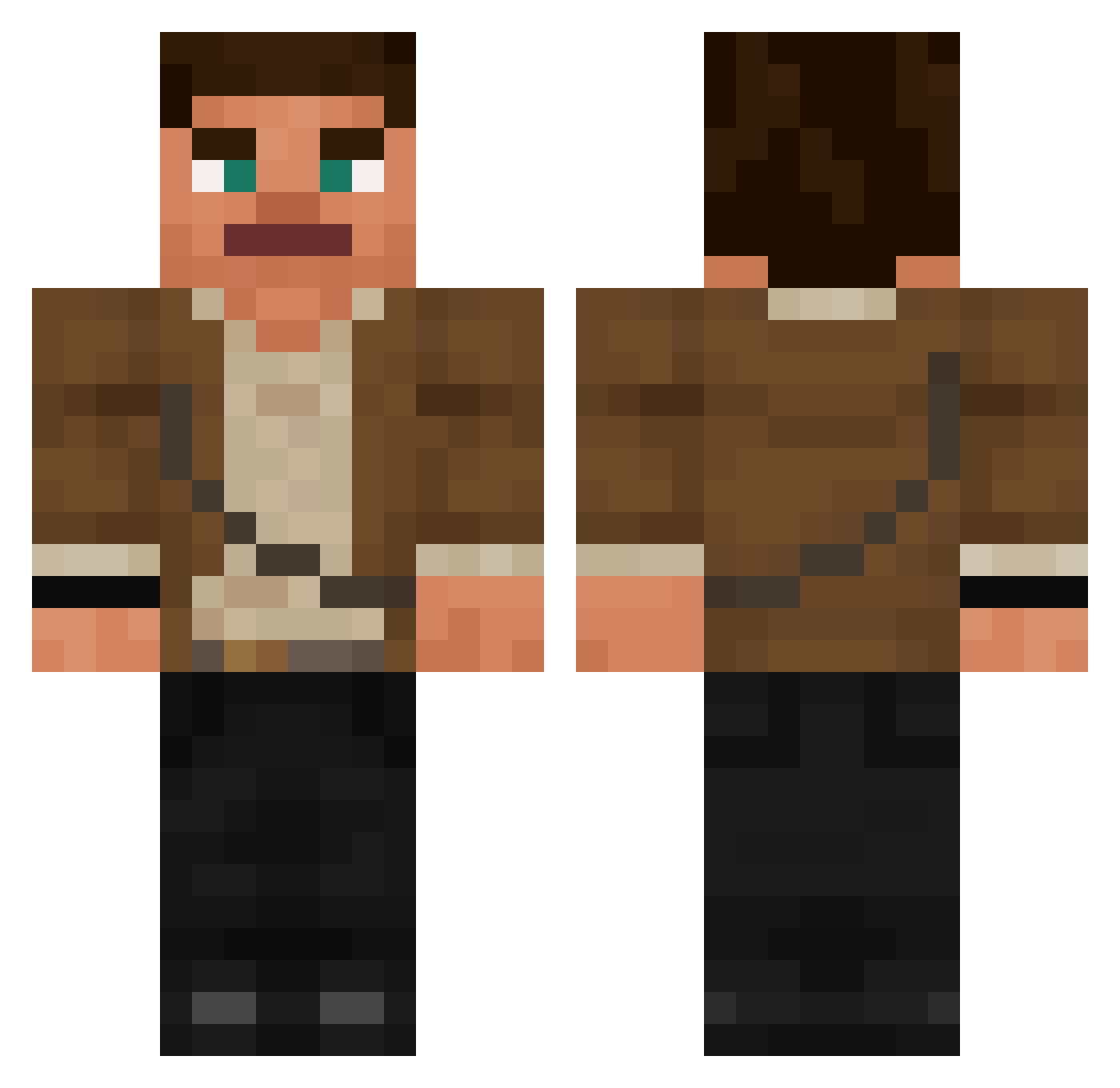 RAFOSO4 Minecraft skin, front and back view