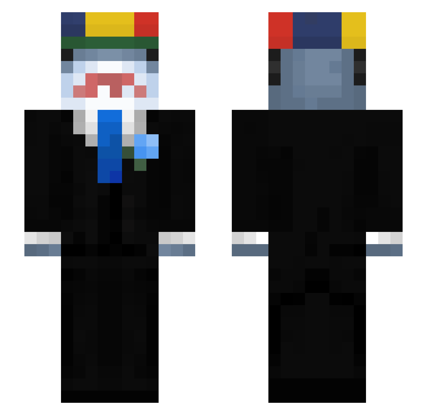 SillyShxrk Minecraft skin, front and back view