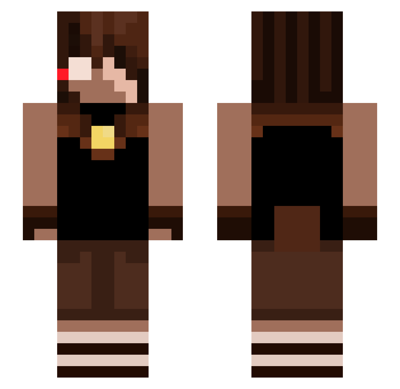 CHOCOCOCOOOO Minecraft skin, front and back view