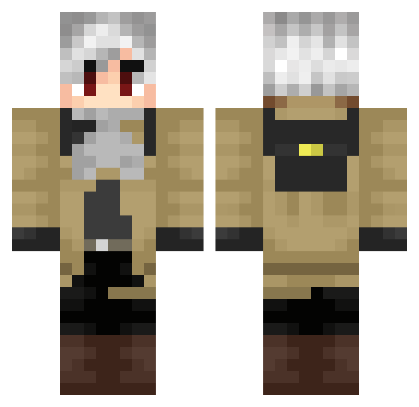 Xyra_ Minecraft skin, front and back view