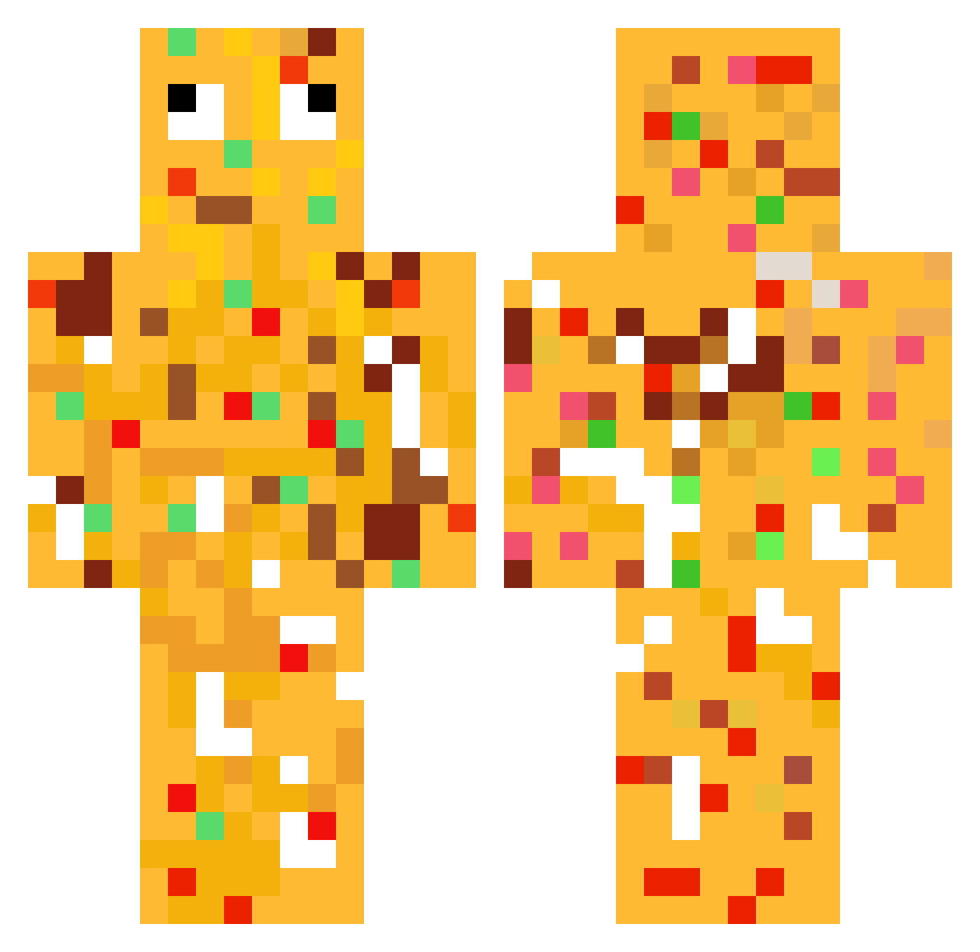 DaFriedTatertot Minecraft skin, front and back view
