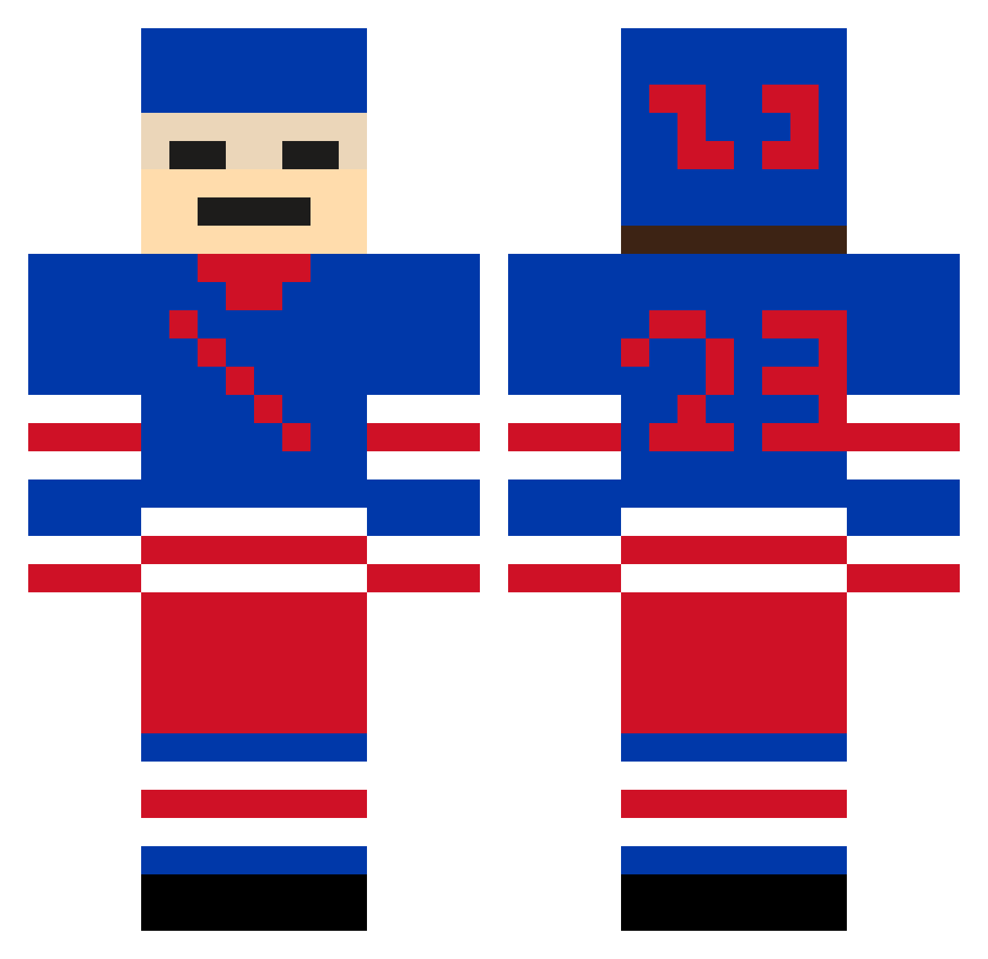 CHAOSPILOT28 Minecraft skin, front and back view