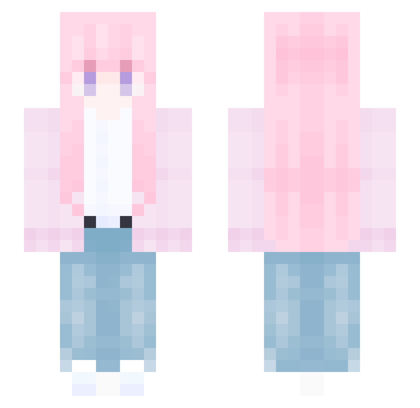Bluefoo123 Minecraft skin, front and back view