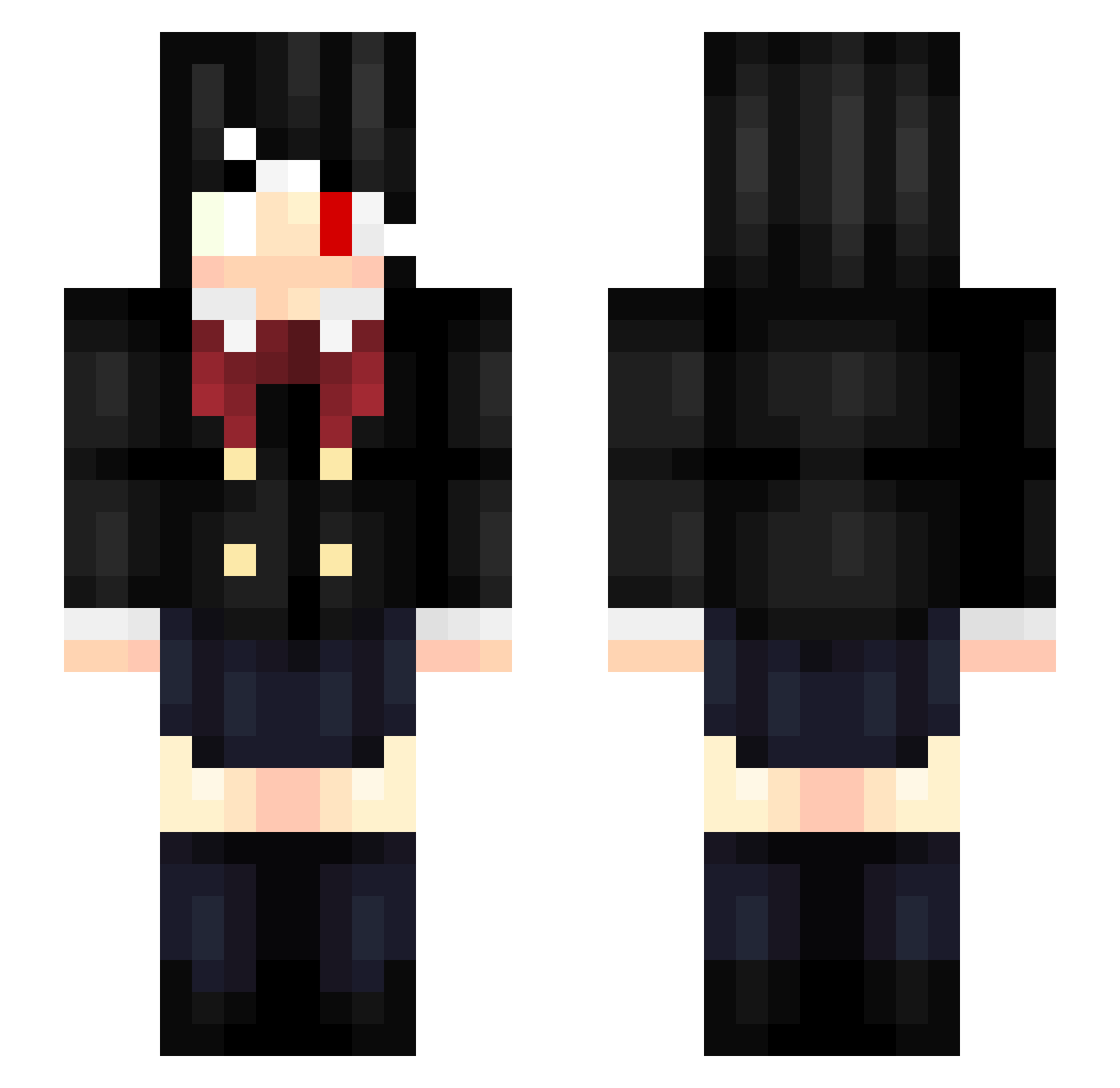naogostodeclicar Minecraft skin, front and back view
