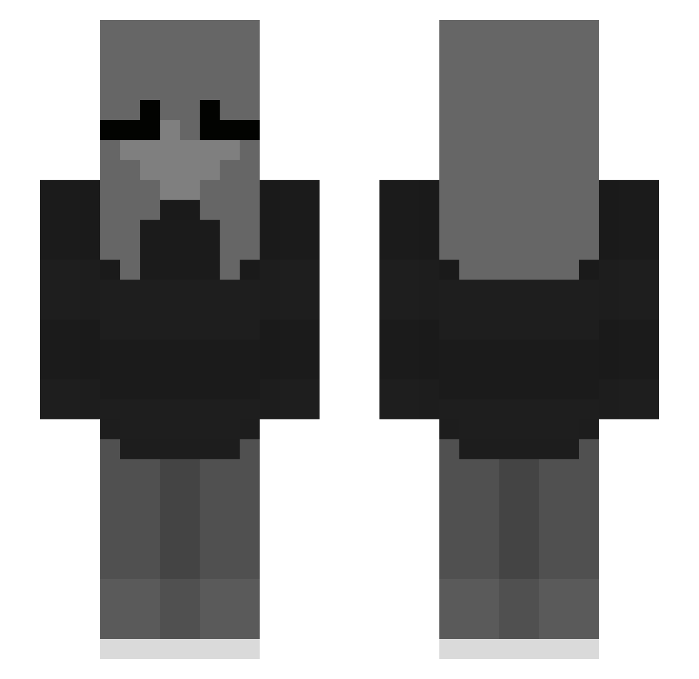 Mys3lfO_O Minecraft skin, front and back view