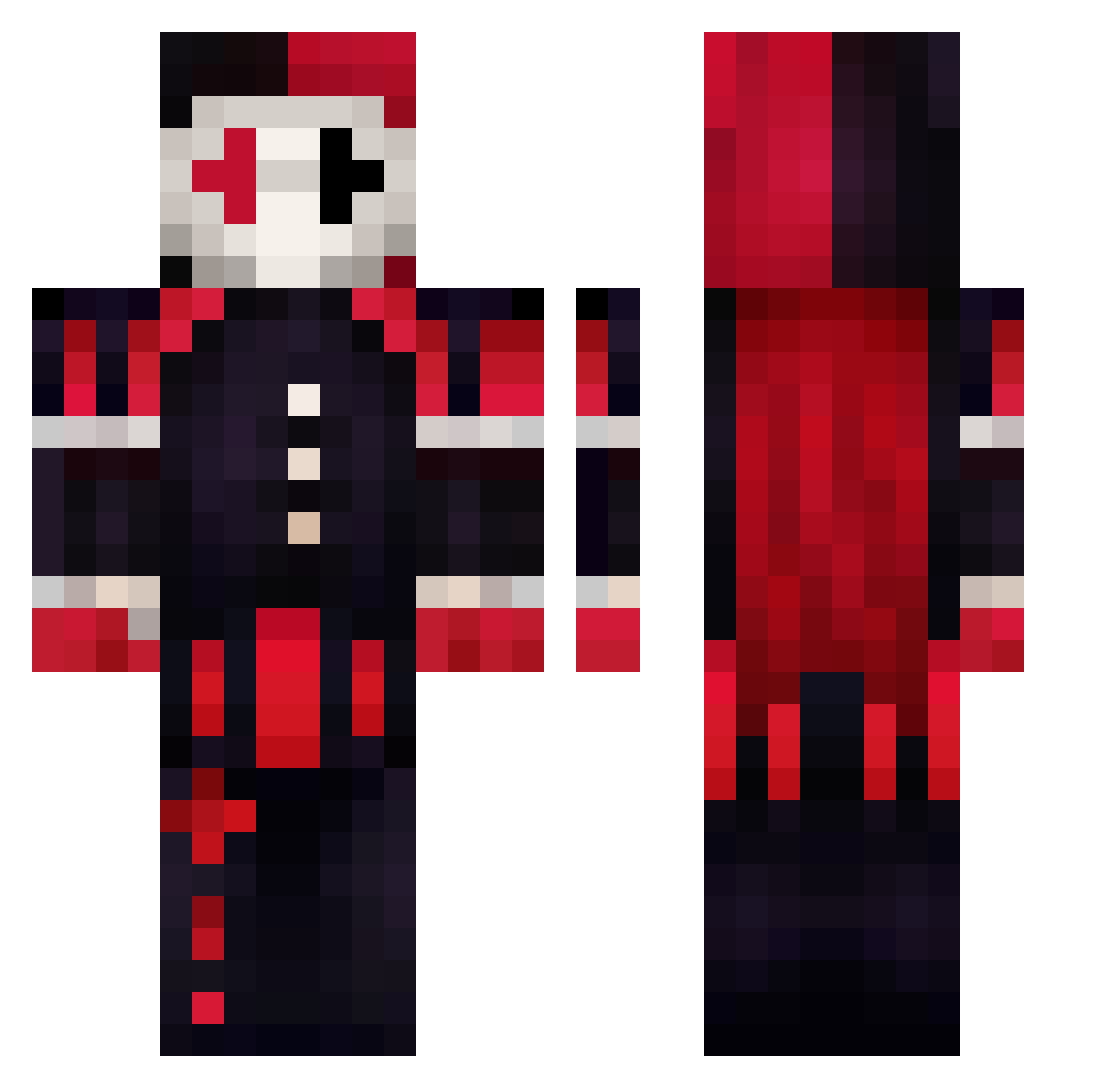 ScoobiDoo Minecraft skin, front and back view