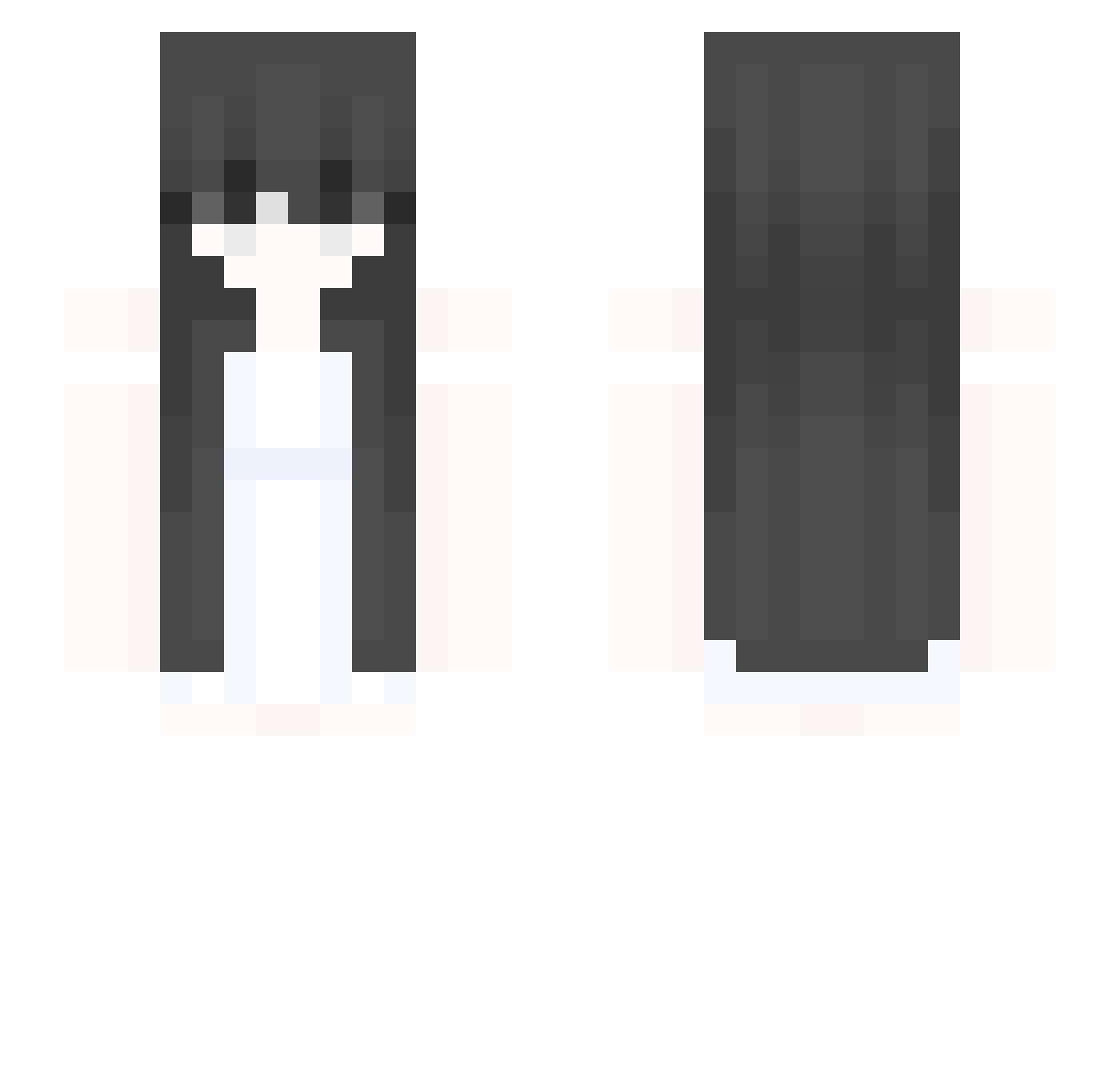 Victoriine Minecraft skin, front and back view