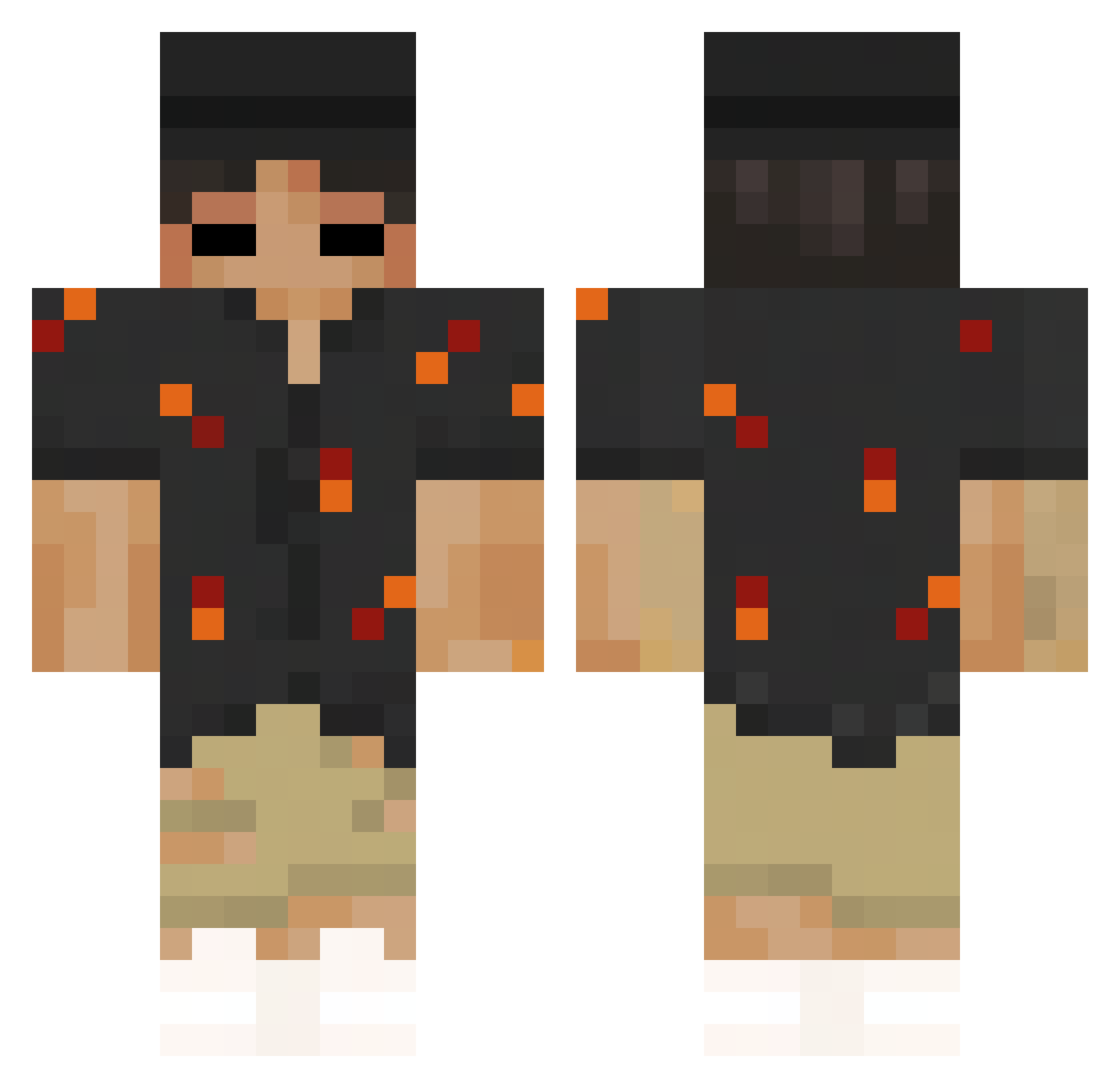 zLuan_R7_ Minecraft skin, front and back view