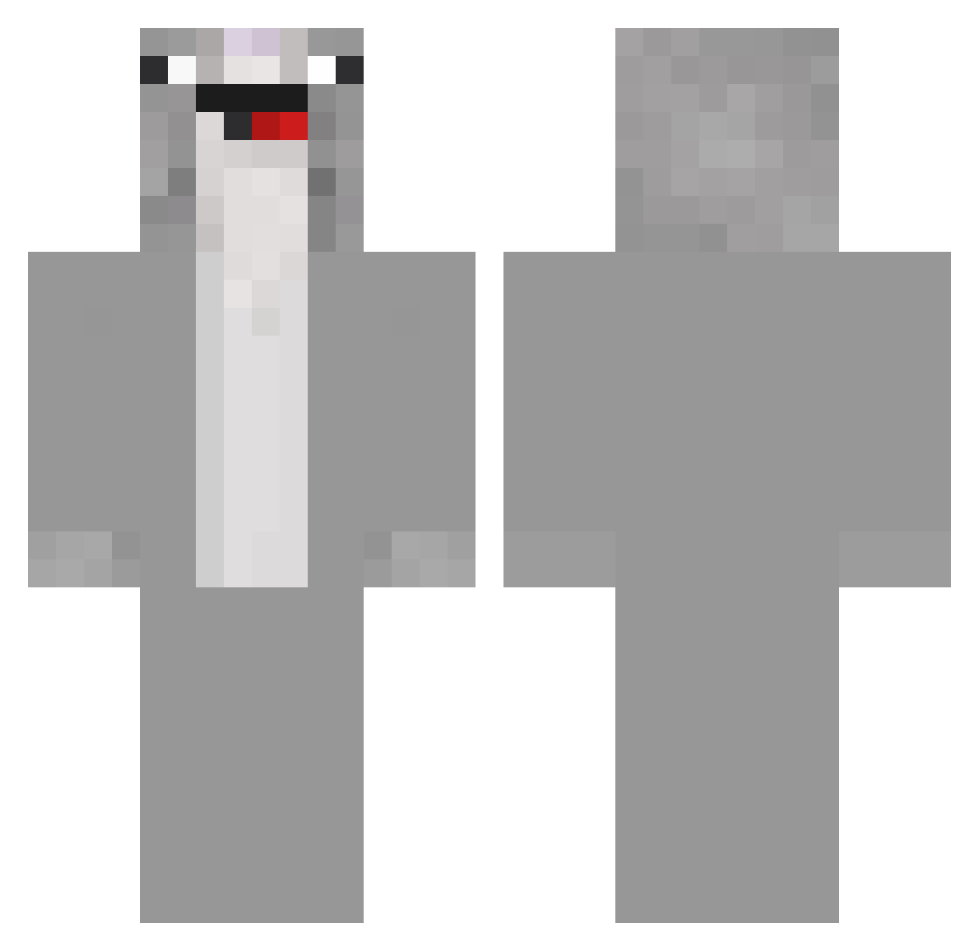 Lullaby Minecraft skin, front and back view