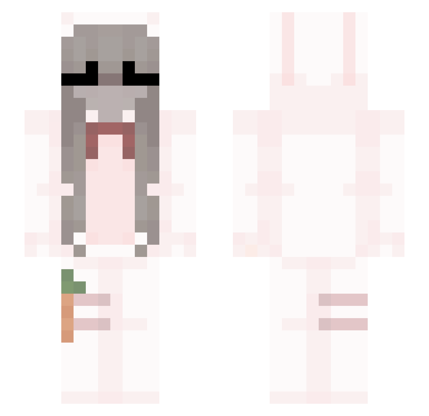 N_JEANS_MinJi Minecraft skin, front and back view
