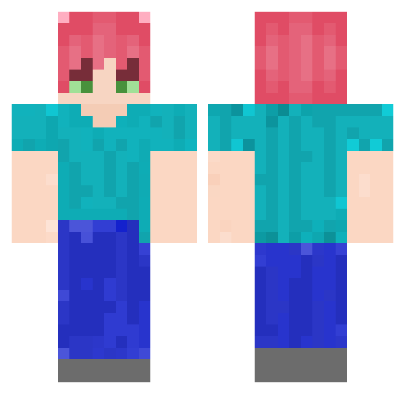 spawnsin_ Minecraft skin, front and back view