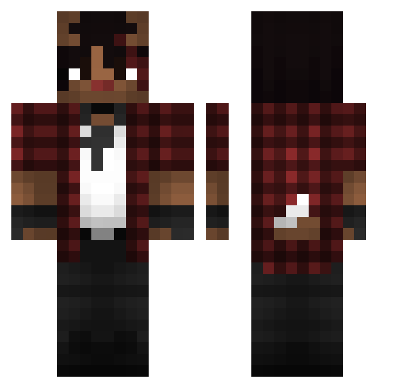tksrpharma Minecraft skin, front and back view