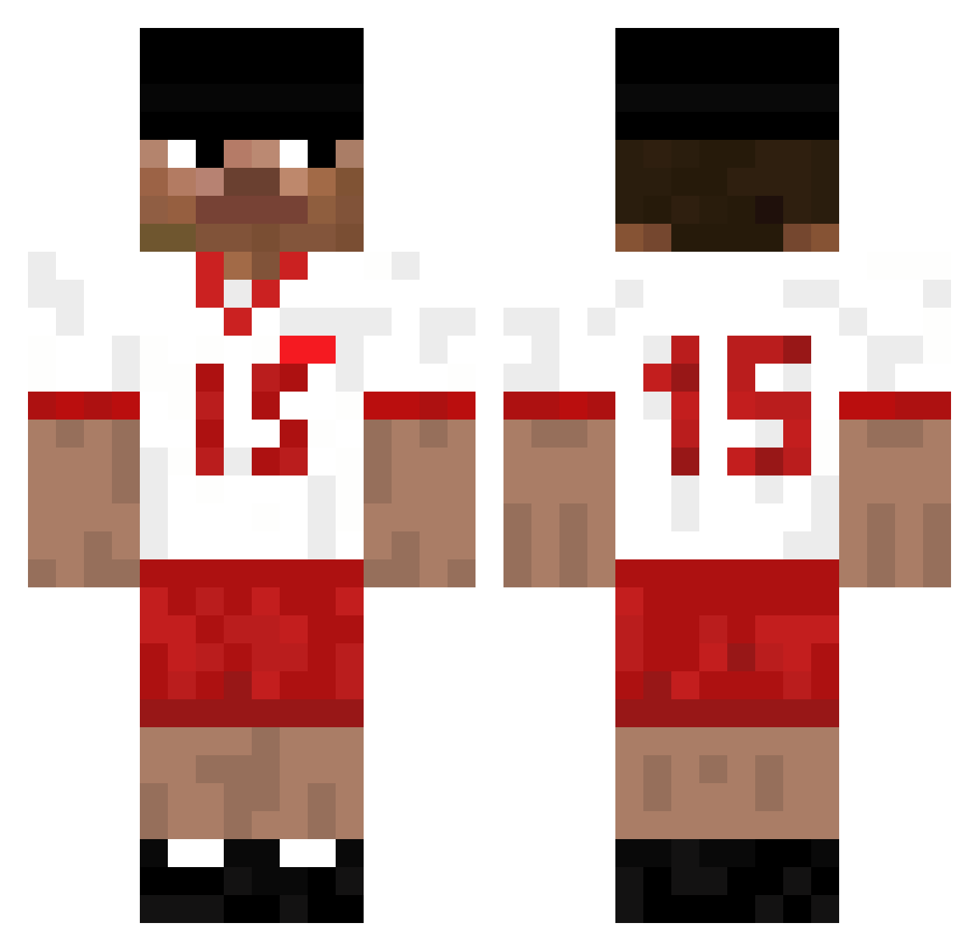CybanosEL Minecraft skin, front and back view