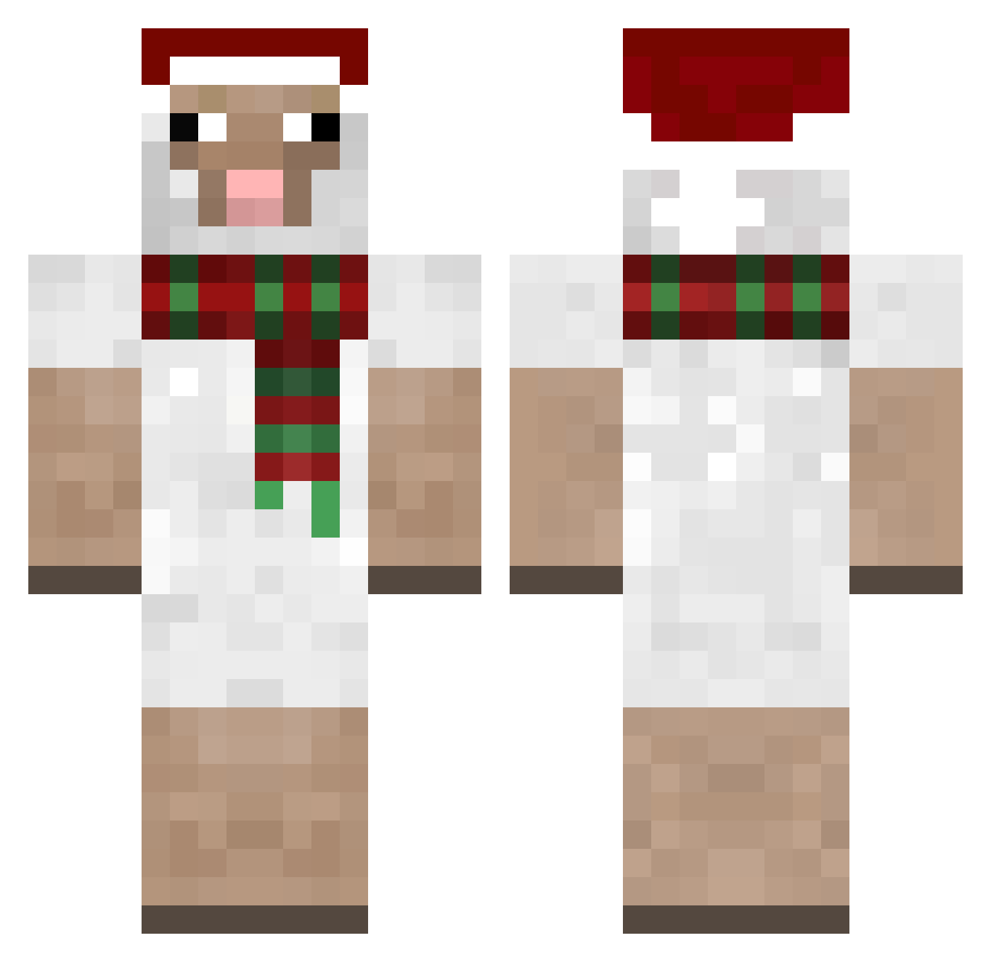 zFresh Minecraft skin, front and back view