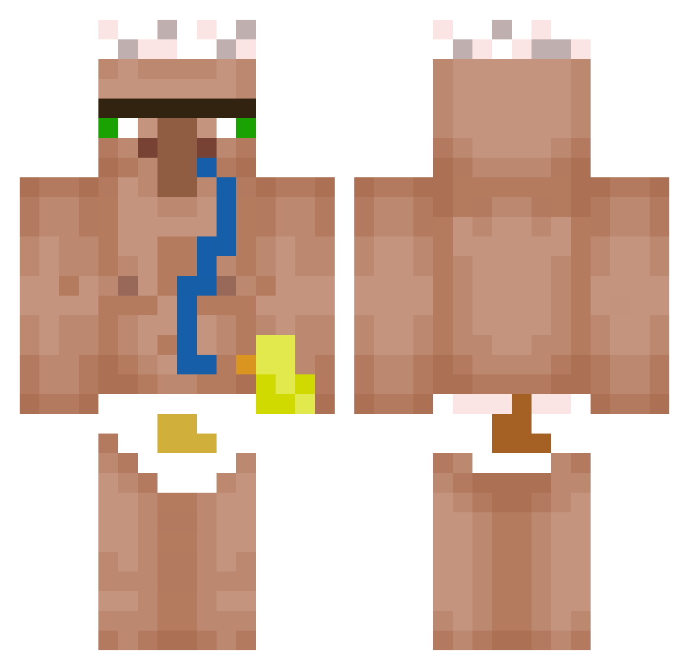 Toat517 Minecraft skin, front and back view