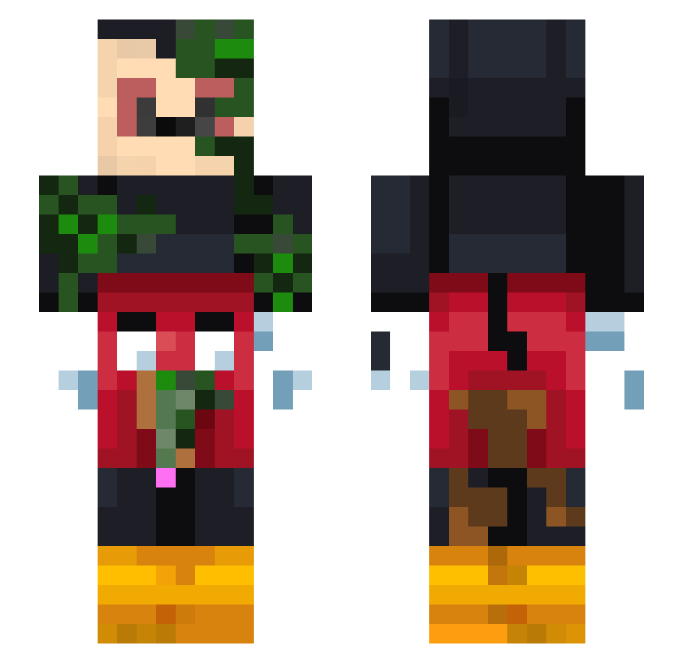 WillSide1 Minecraft skin, front and back view