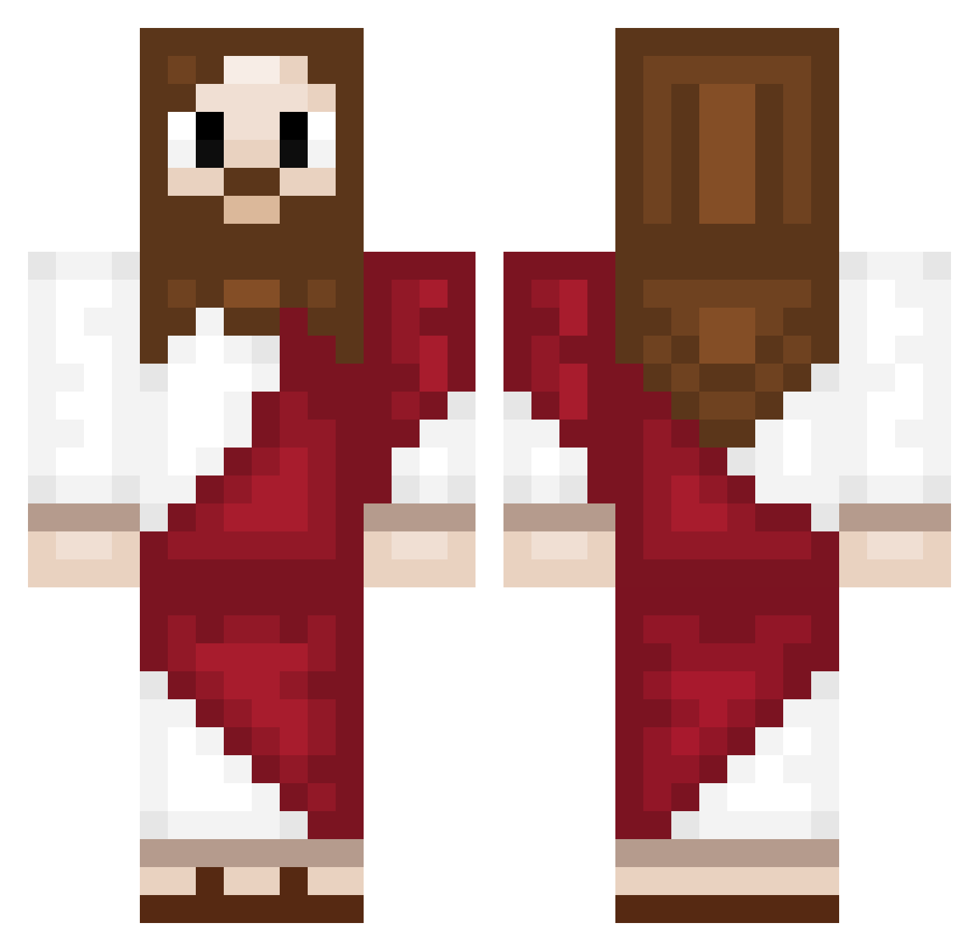 JC5124 Minecraft skin, front and back view