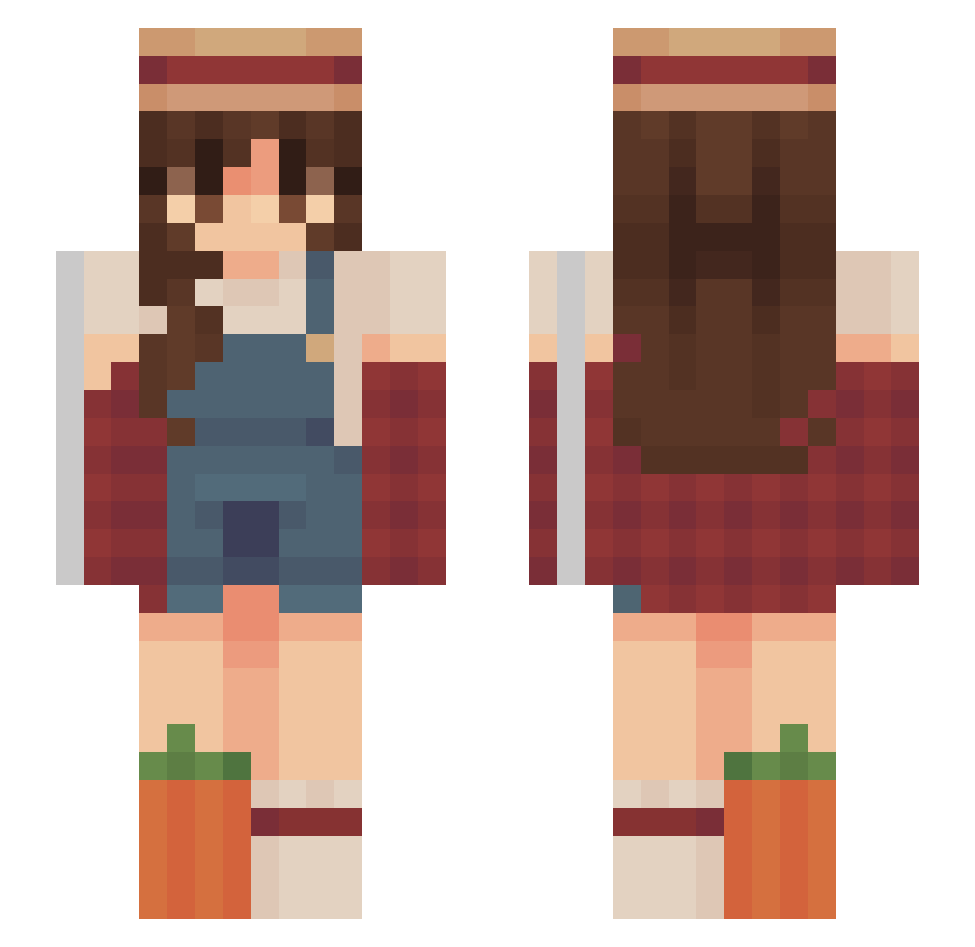 M00513 Minecraft skin, front and back view