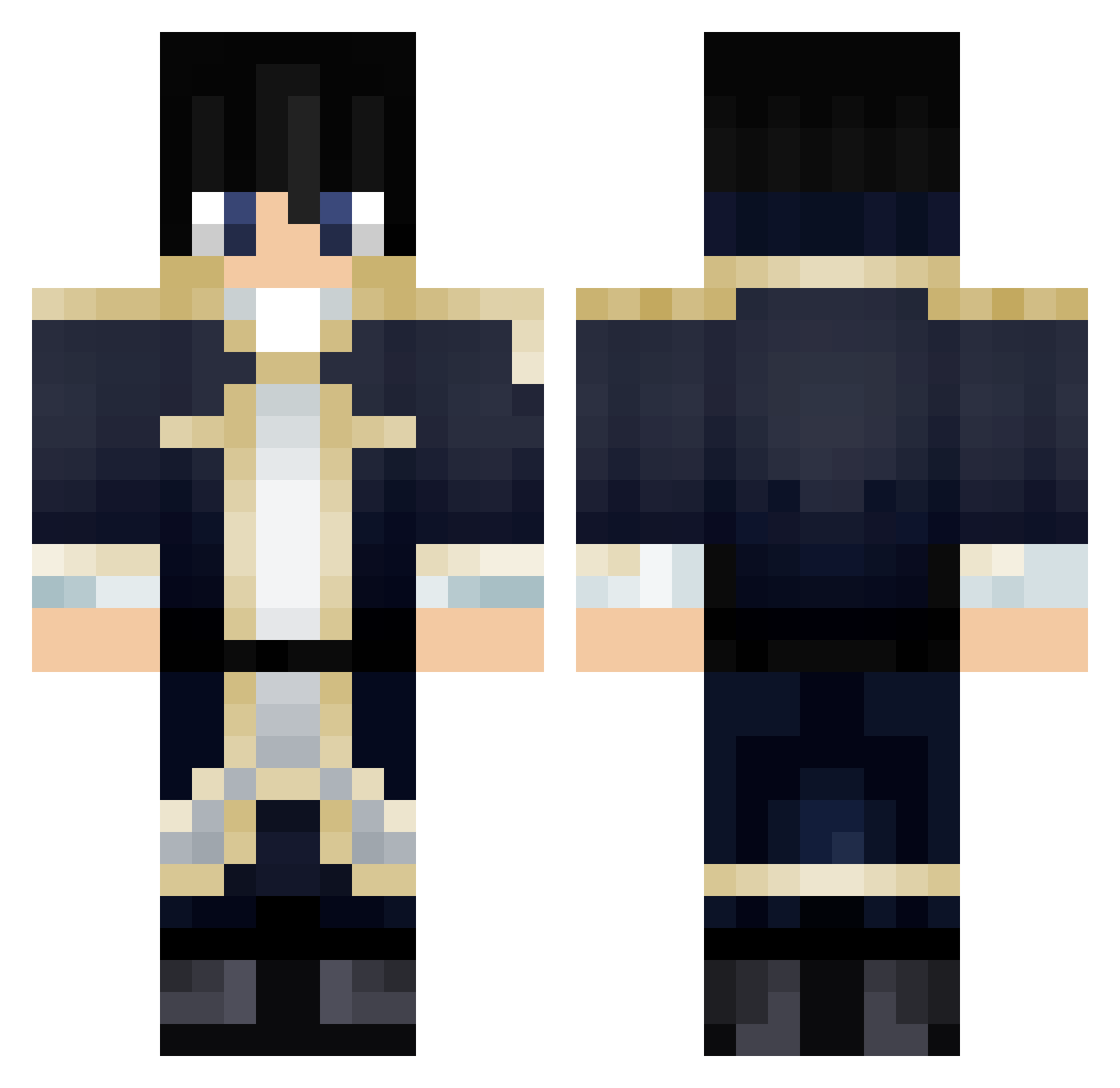 qGENT_kun Minecraft skin, front and back view