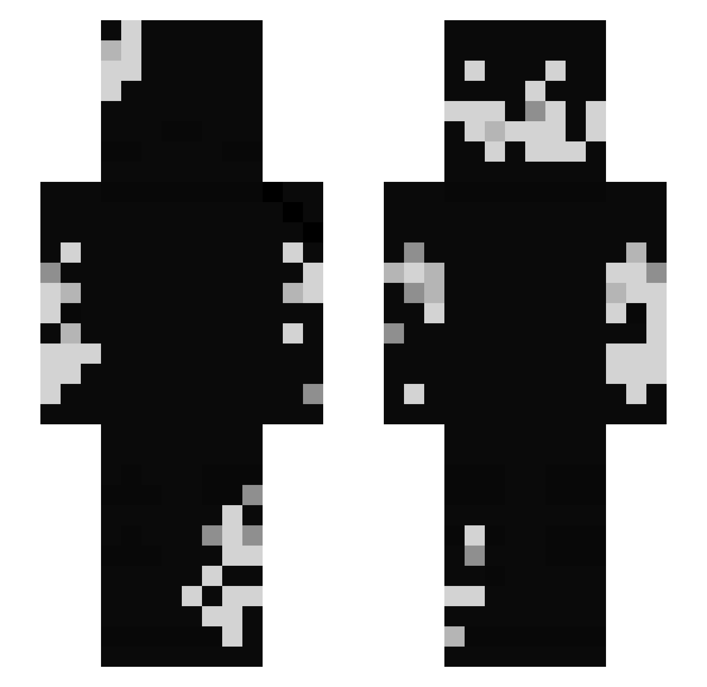 scrowles Minecraft skin, front and back view