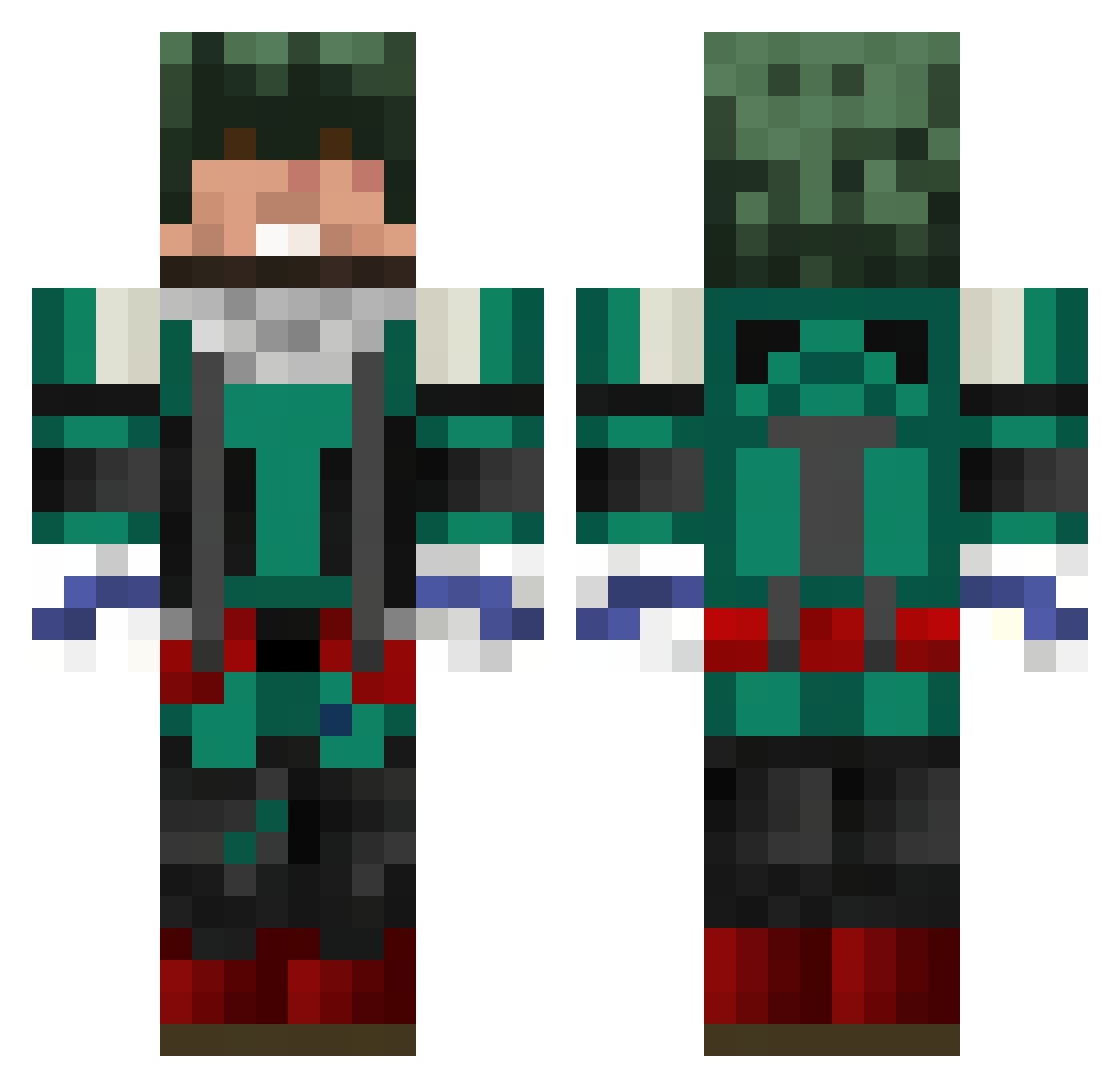 CHESEKAKA Minecraft skin, front and back view