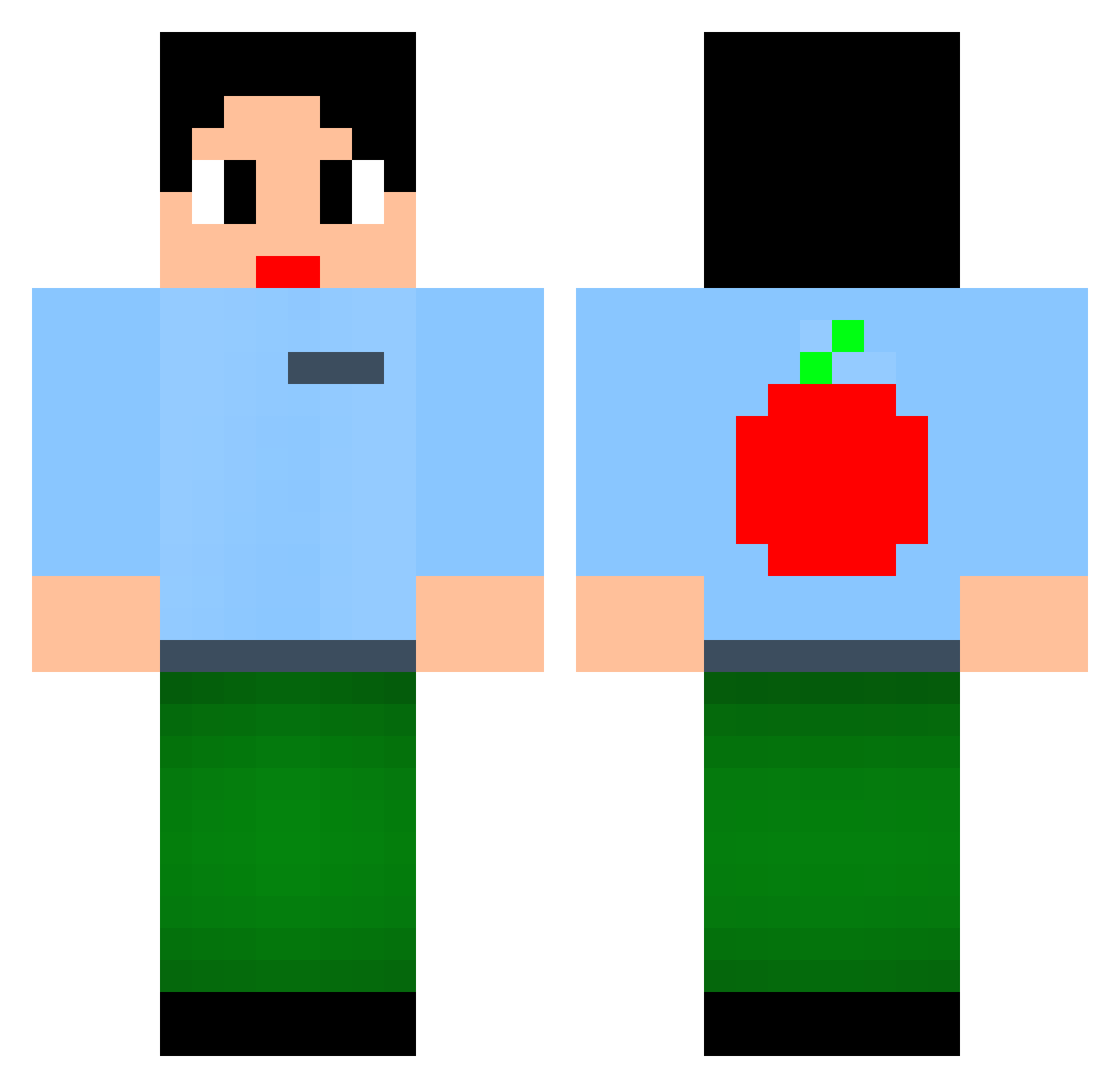Function_Key Minecraft skin, front and back view