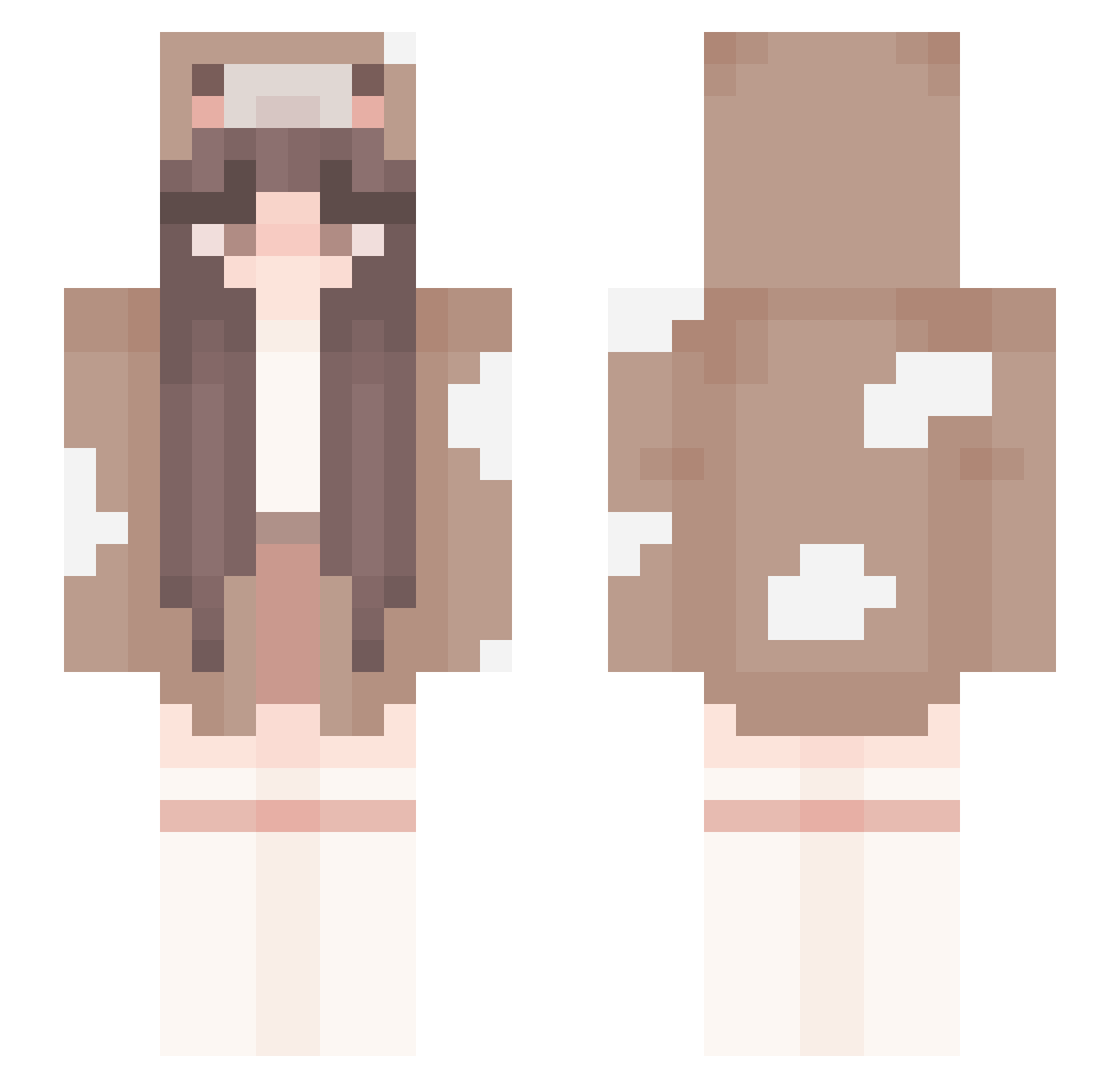 Kr4xT Minecraft skin, front and back view