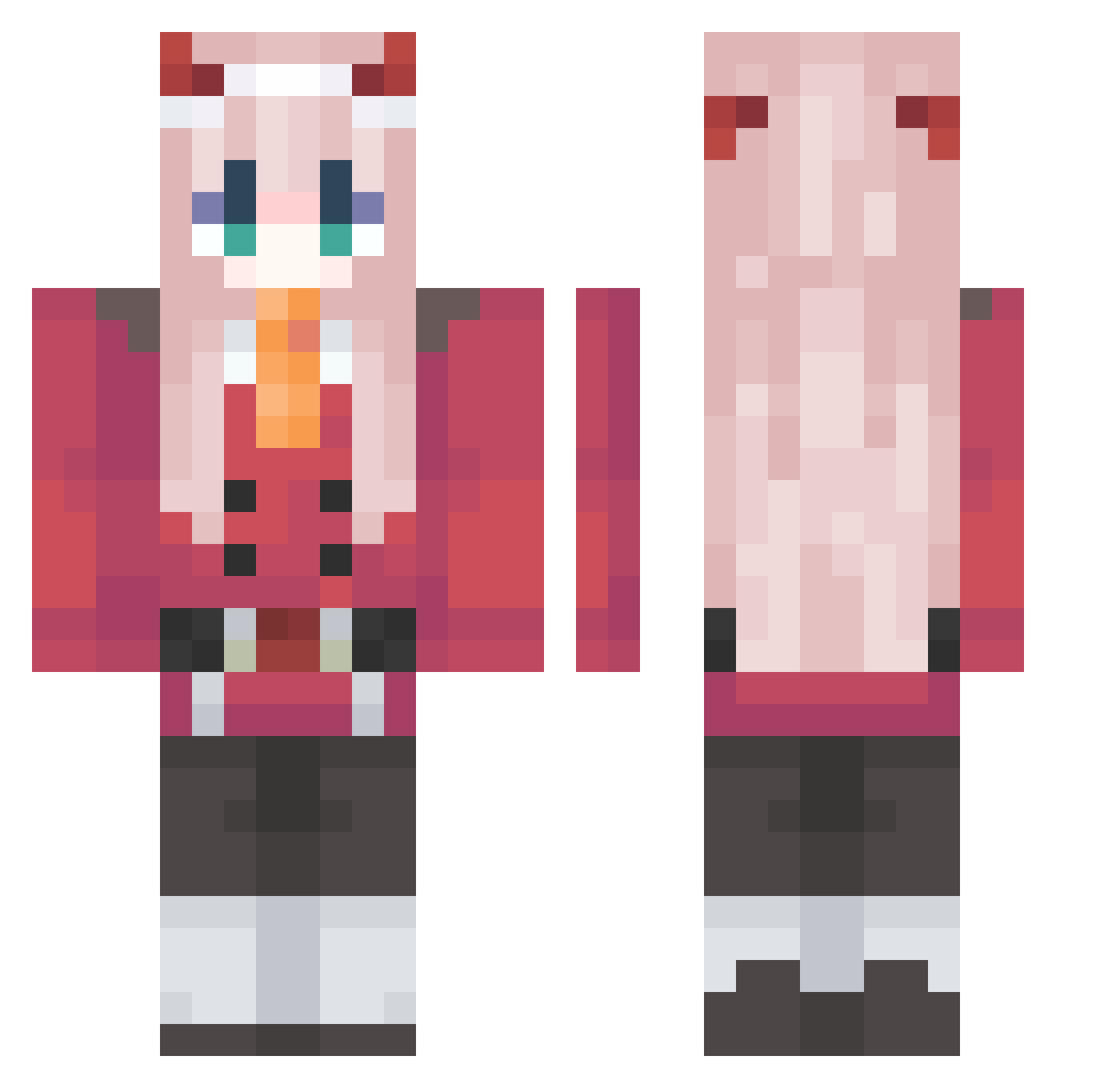 kaworu_UwU Minecraft skin, front and back view