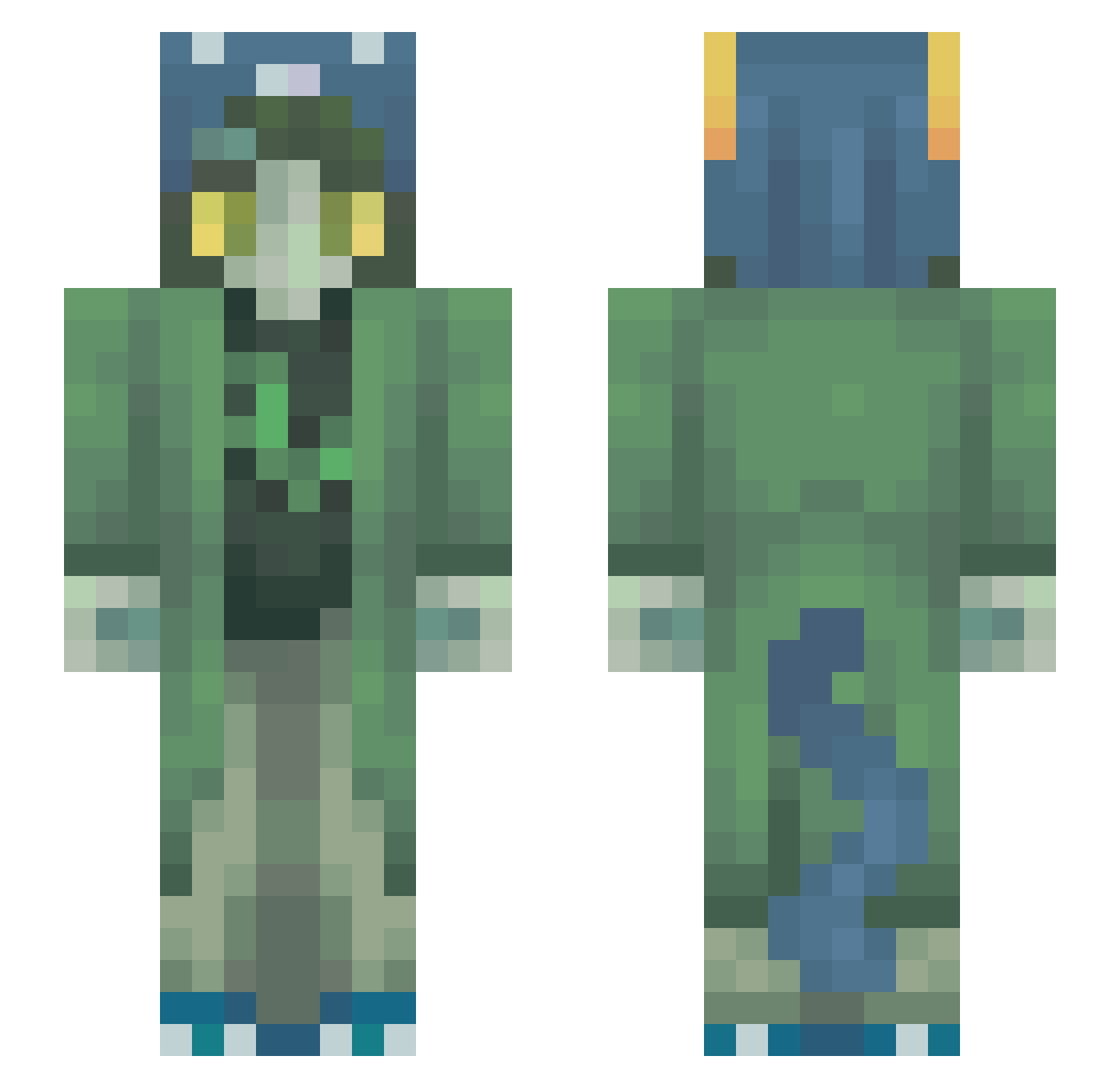 Epically904 Minecraft skin, front and back view
