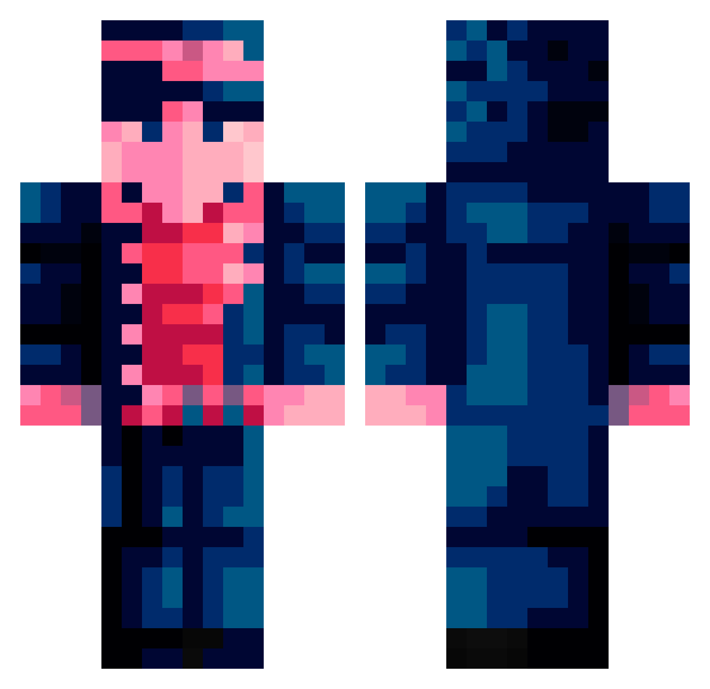 wobat13457 Minecraft skin, front and back view