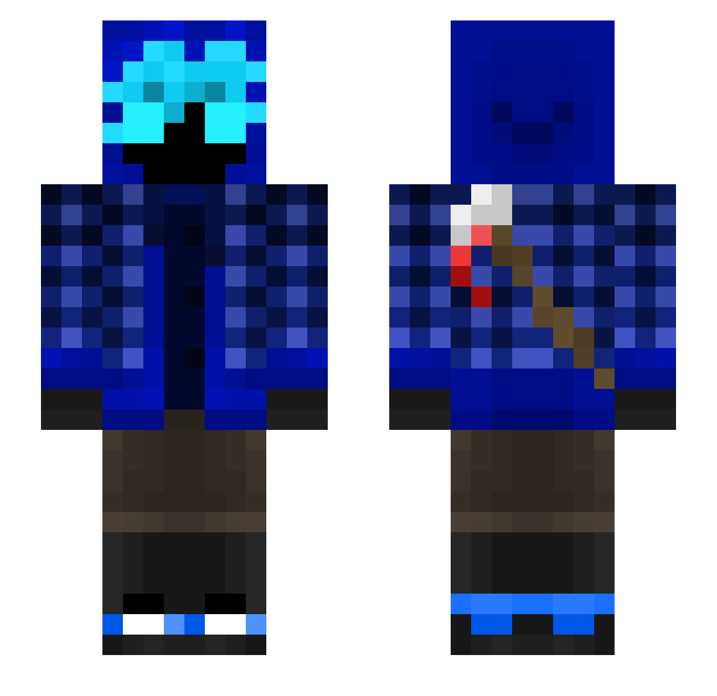 Re_Pe Minecraft skin, front and back view