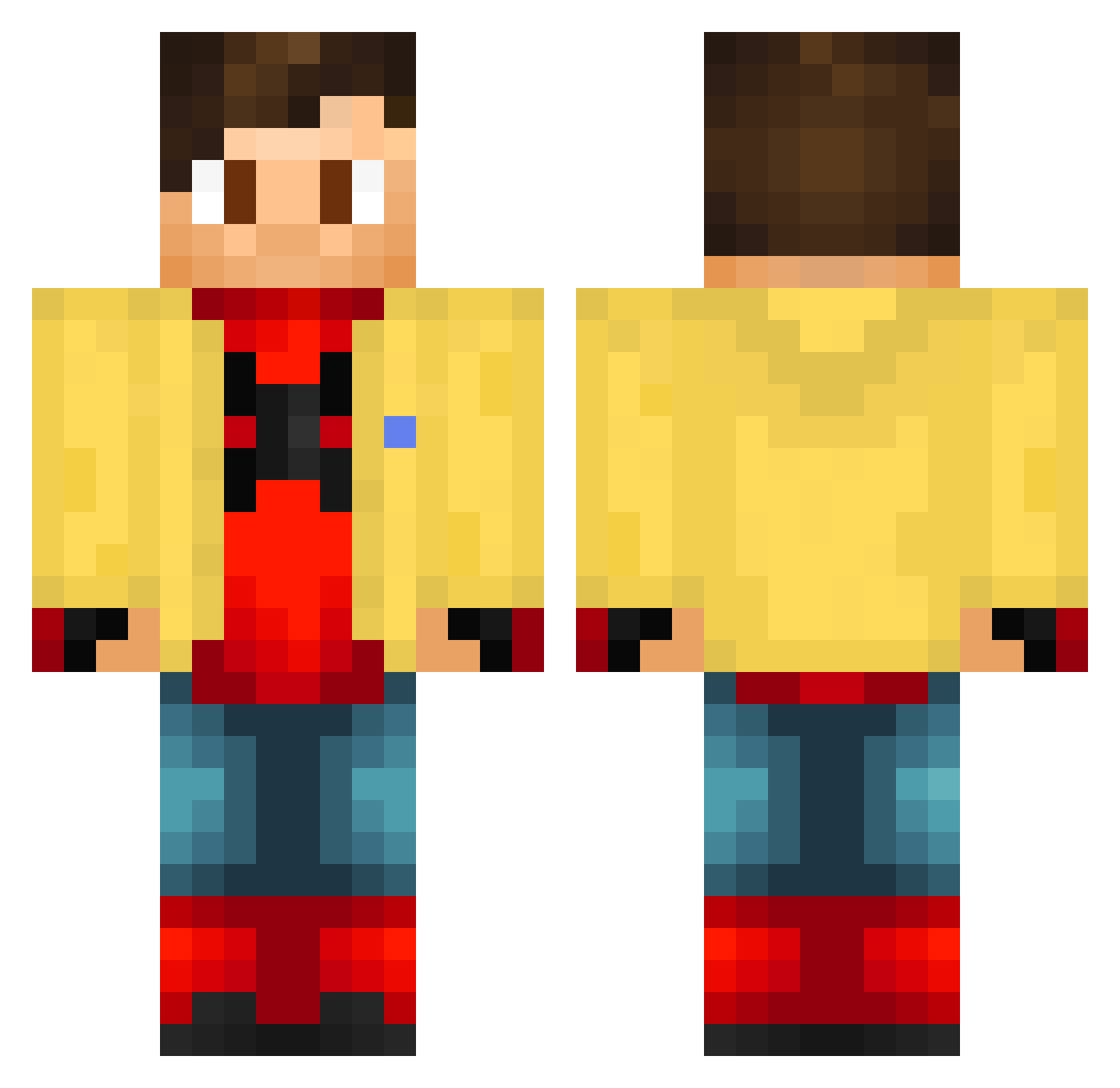looganoon Minecraft skin, front and back view