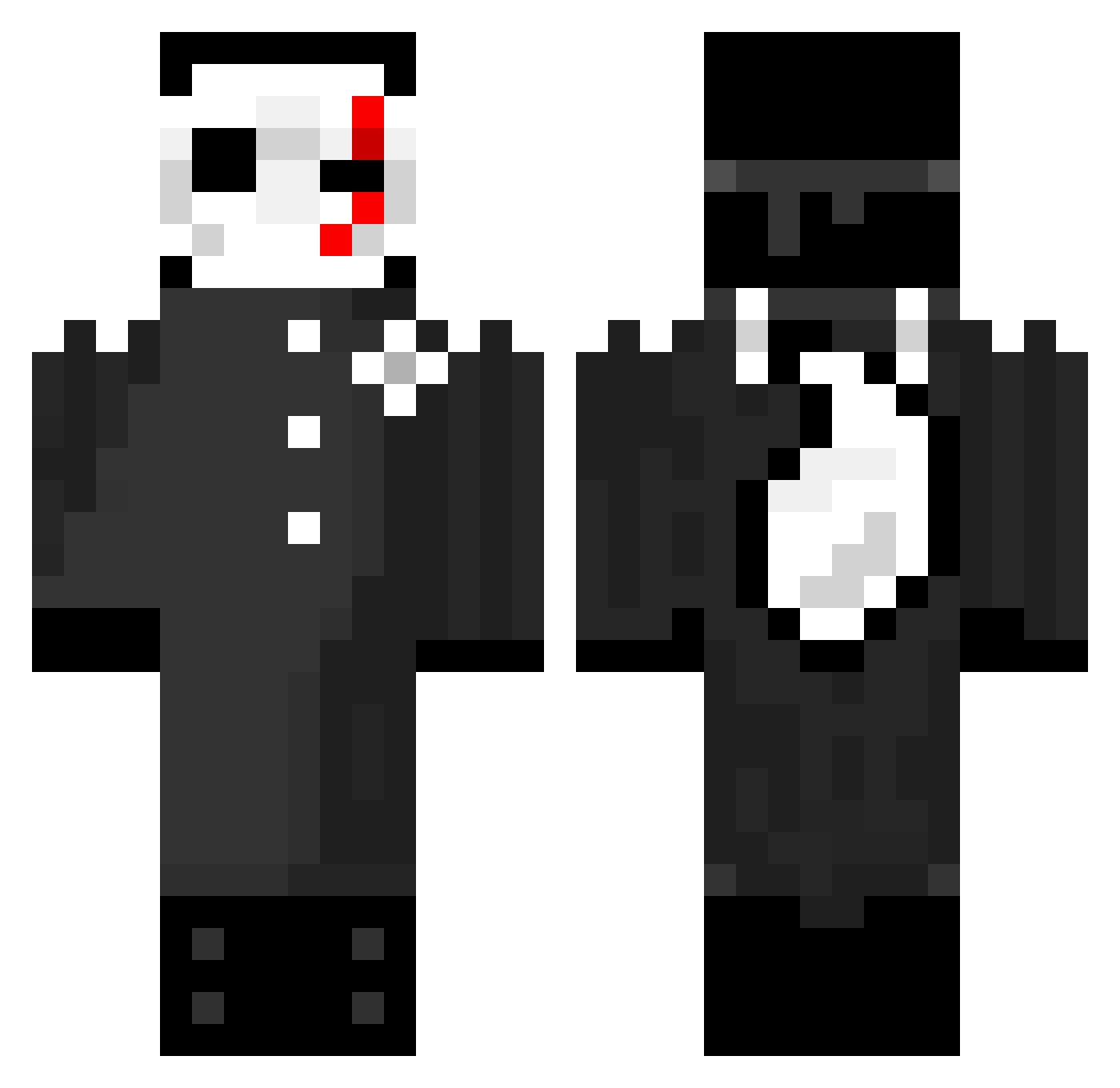 Rupertsdrop Minecraft skin, front and back view