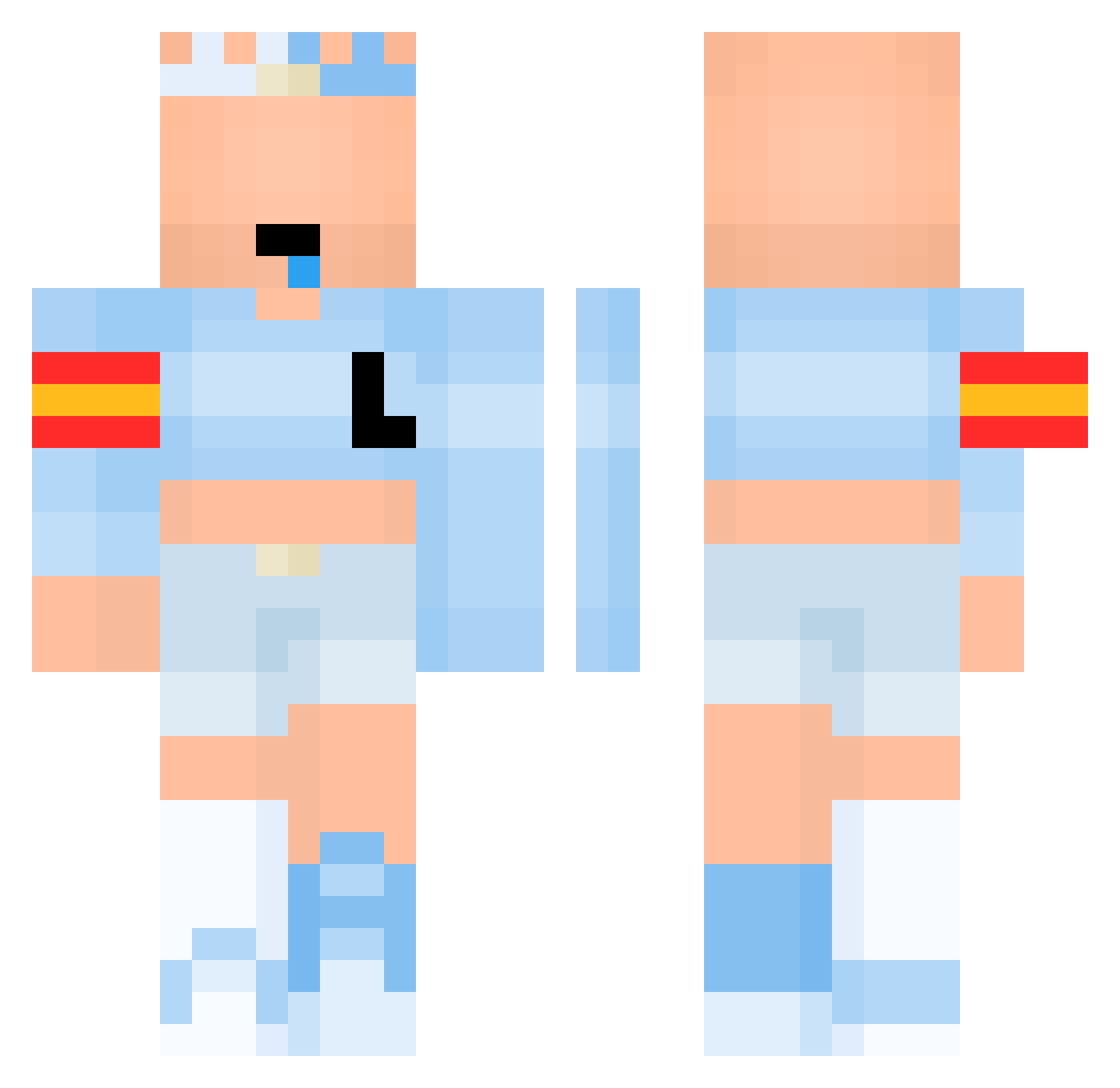 MrLilconYT Minecraft skin, front and back view