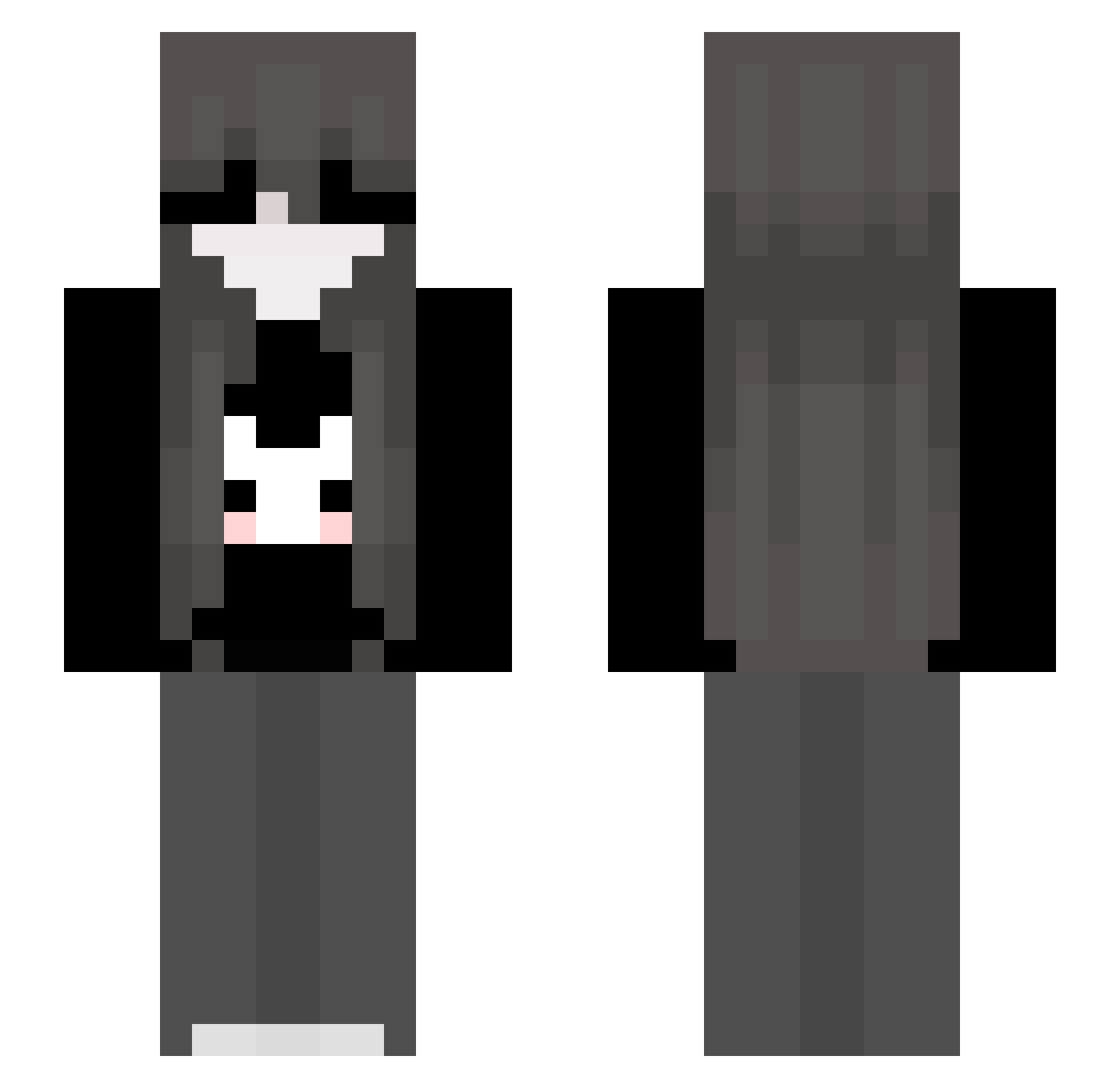 _Black_Devi_ Minecraft skin, front and back view