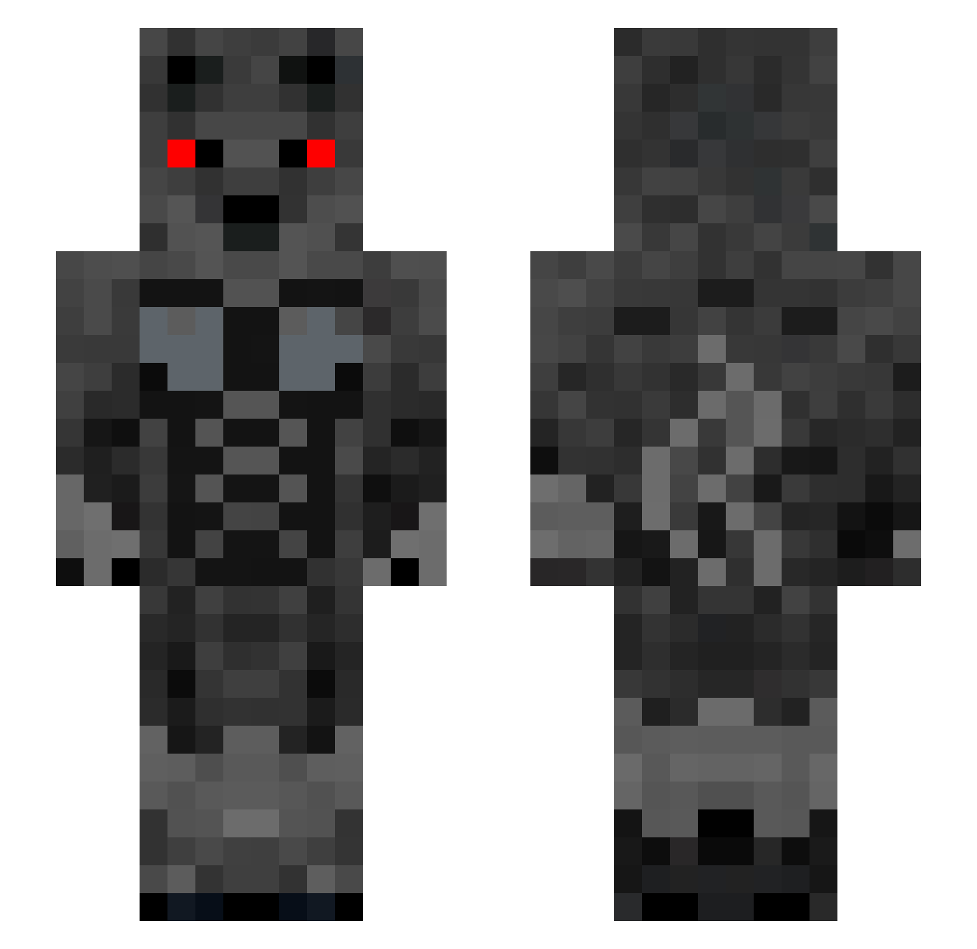 TheoWalker Minecraft skin, front and back view