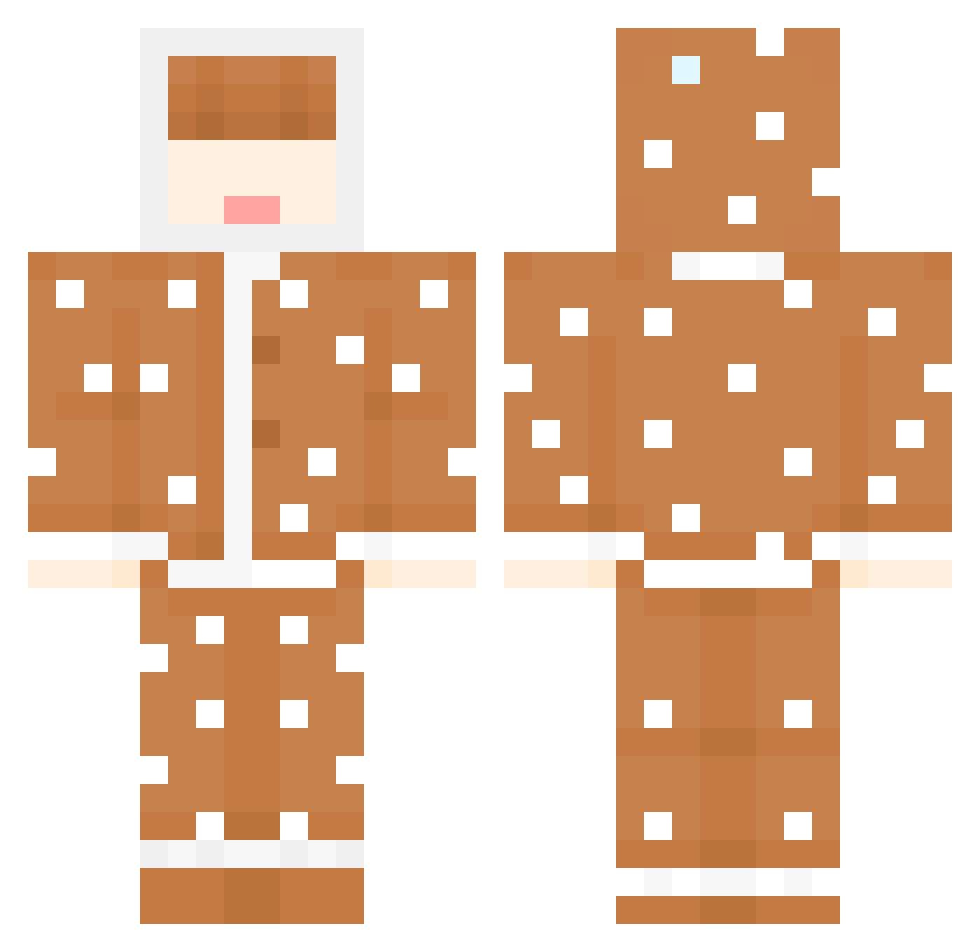 Versace_Owner Minecraft skin, front and back view