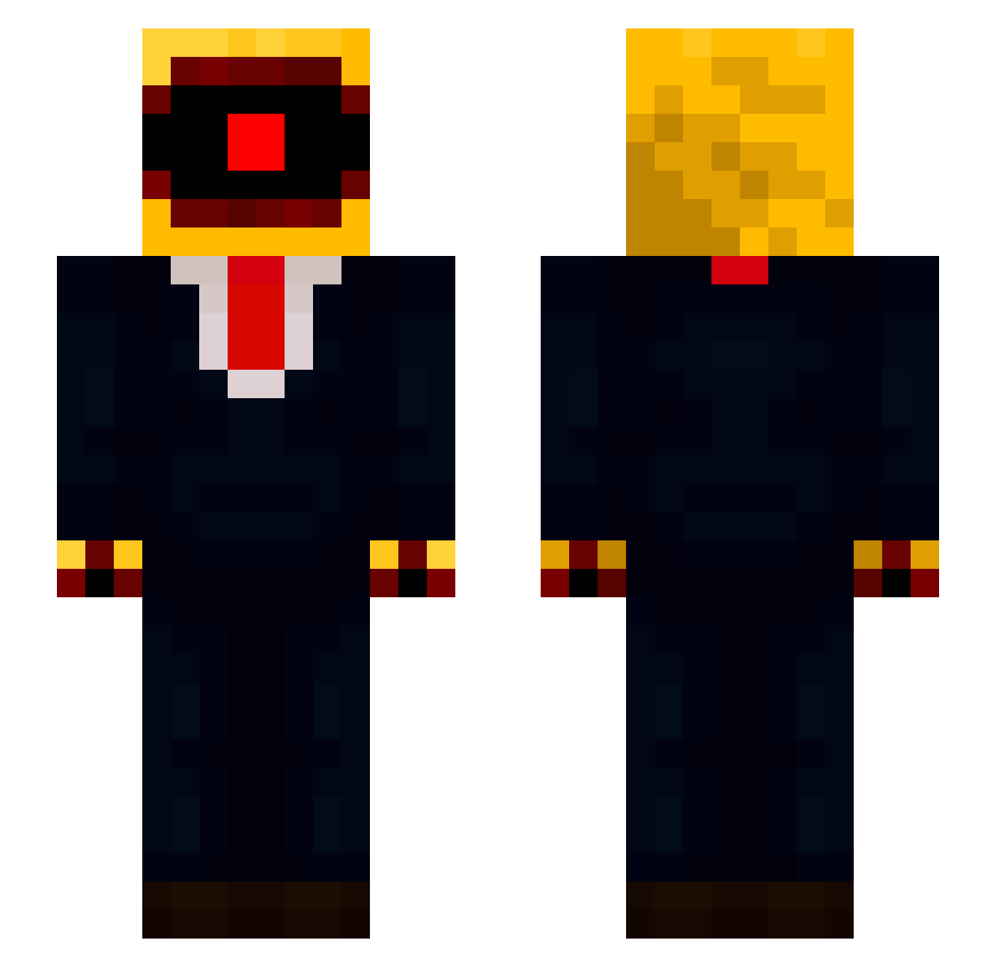 SmashyJ Minecraft skin, front and back view