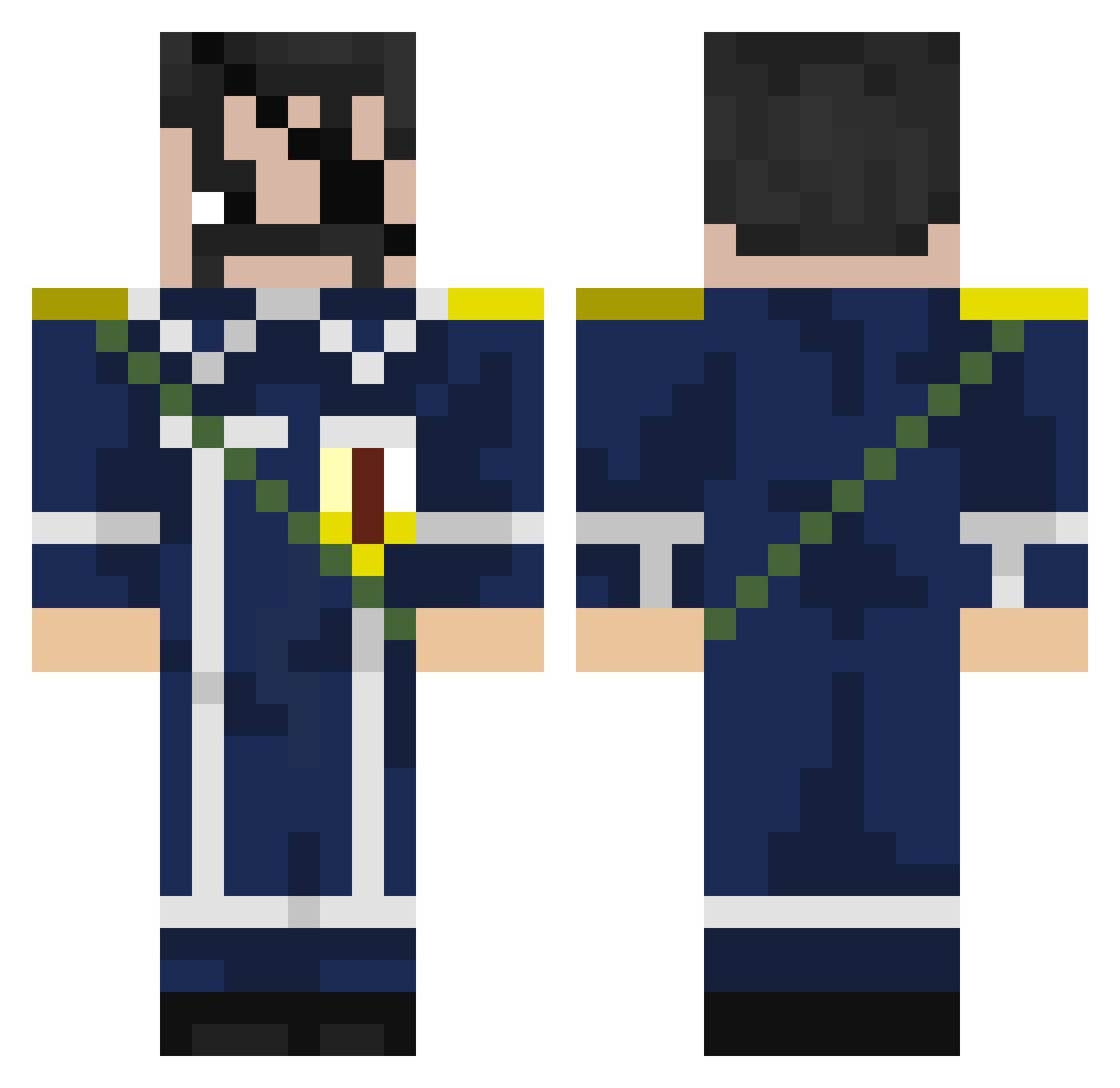 Mr_Hugs2 Minecraft skin, front and back view
