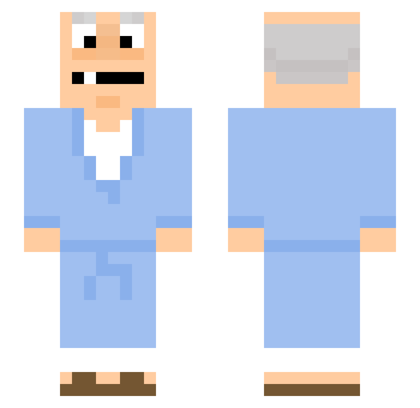 p9lol Minecraft skin, front and back view